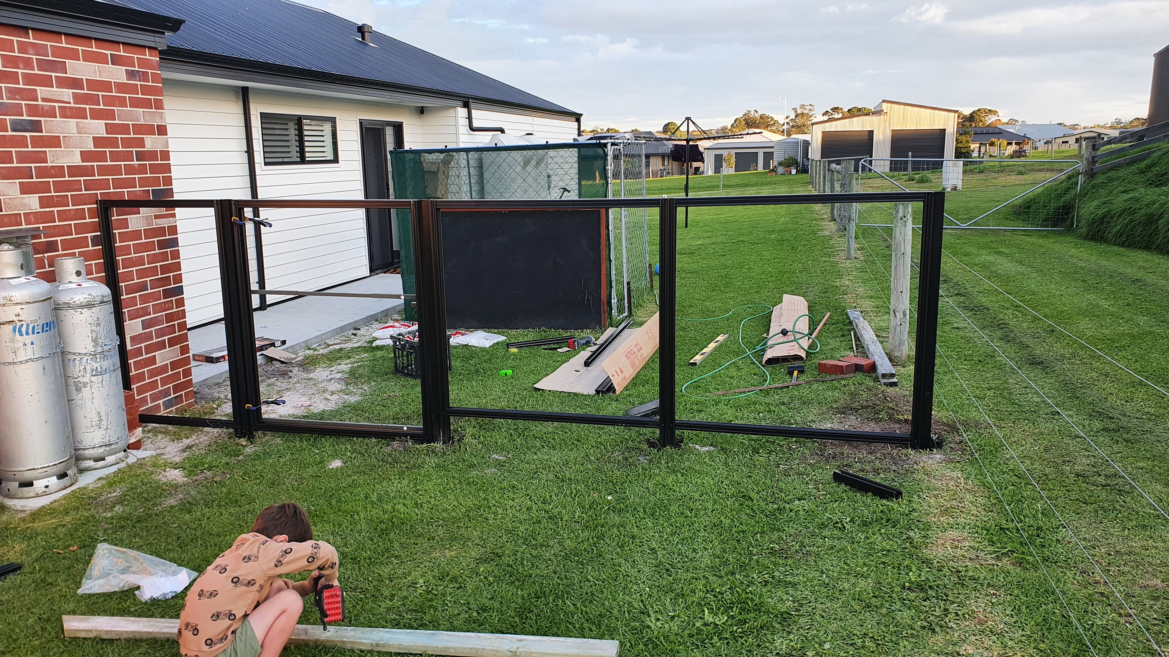 Rustic Colorbond fence and gate Bunnings community