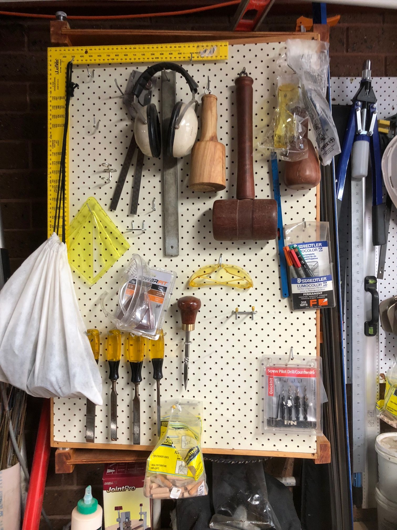 Expanded pegboard storage system Bunnings community