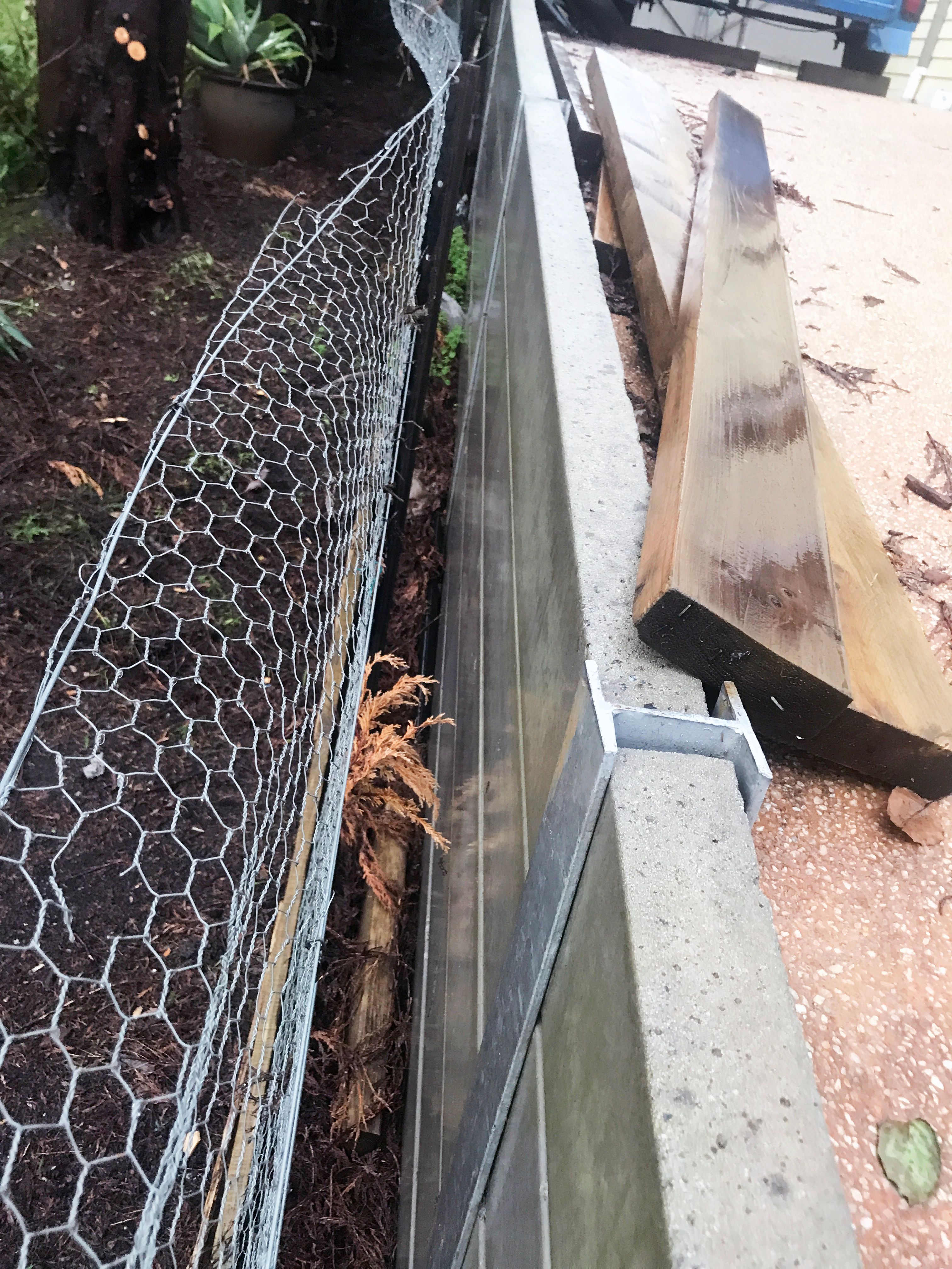 How to attach wooden post to the side of... Bunnings community