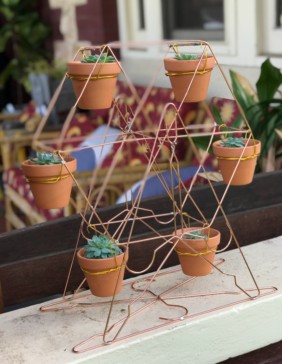 Potplant ferris wheel using metal cloth... Bunnings community