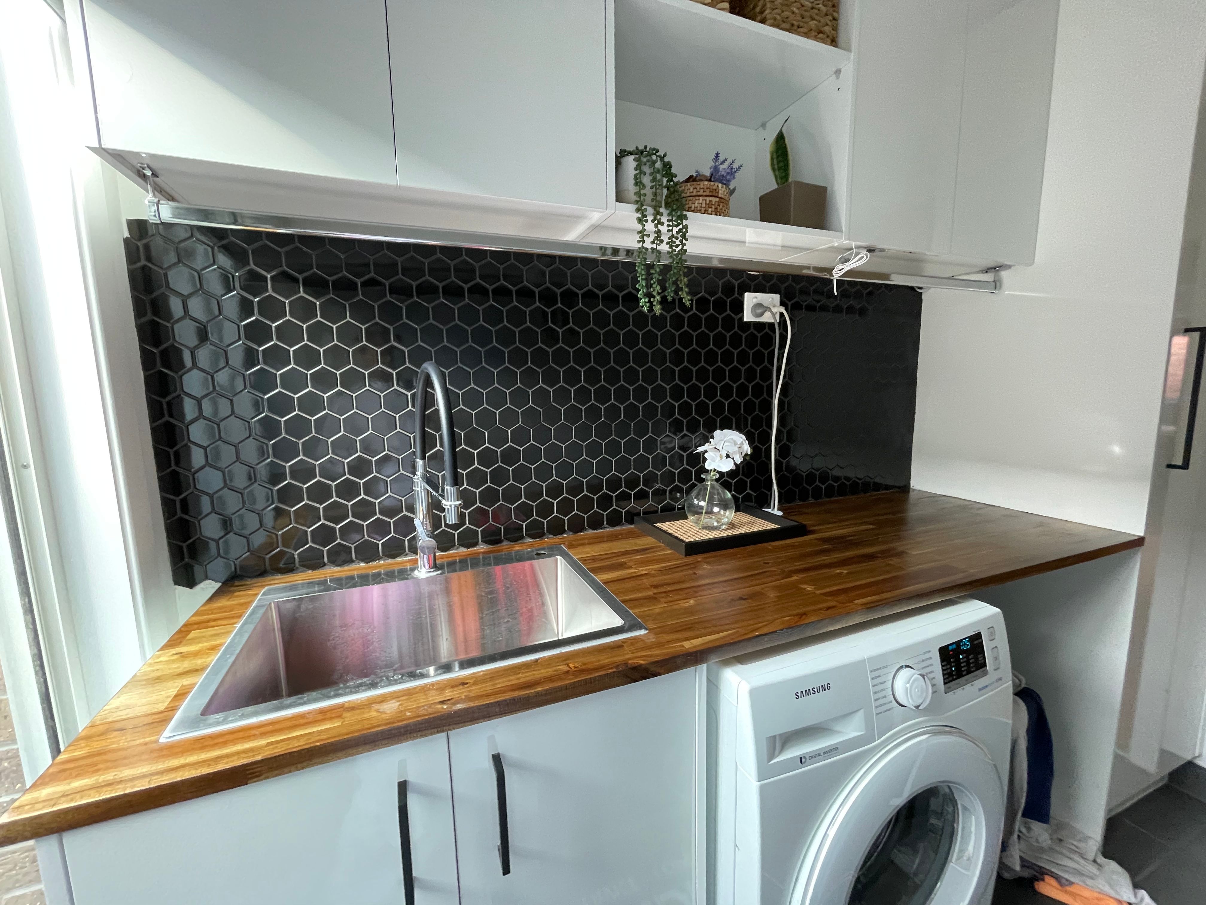 How to tile laundry splashback? Bunnings community