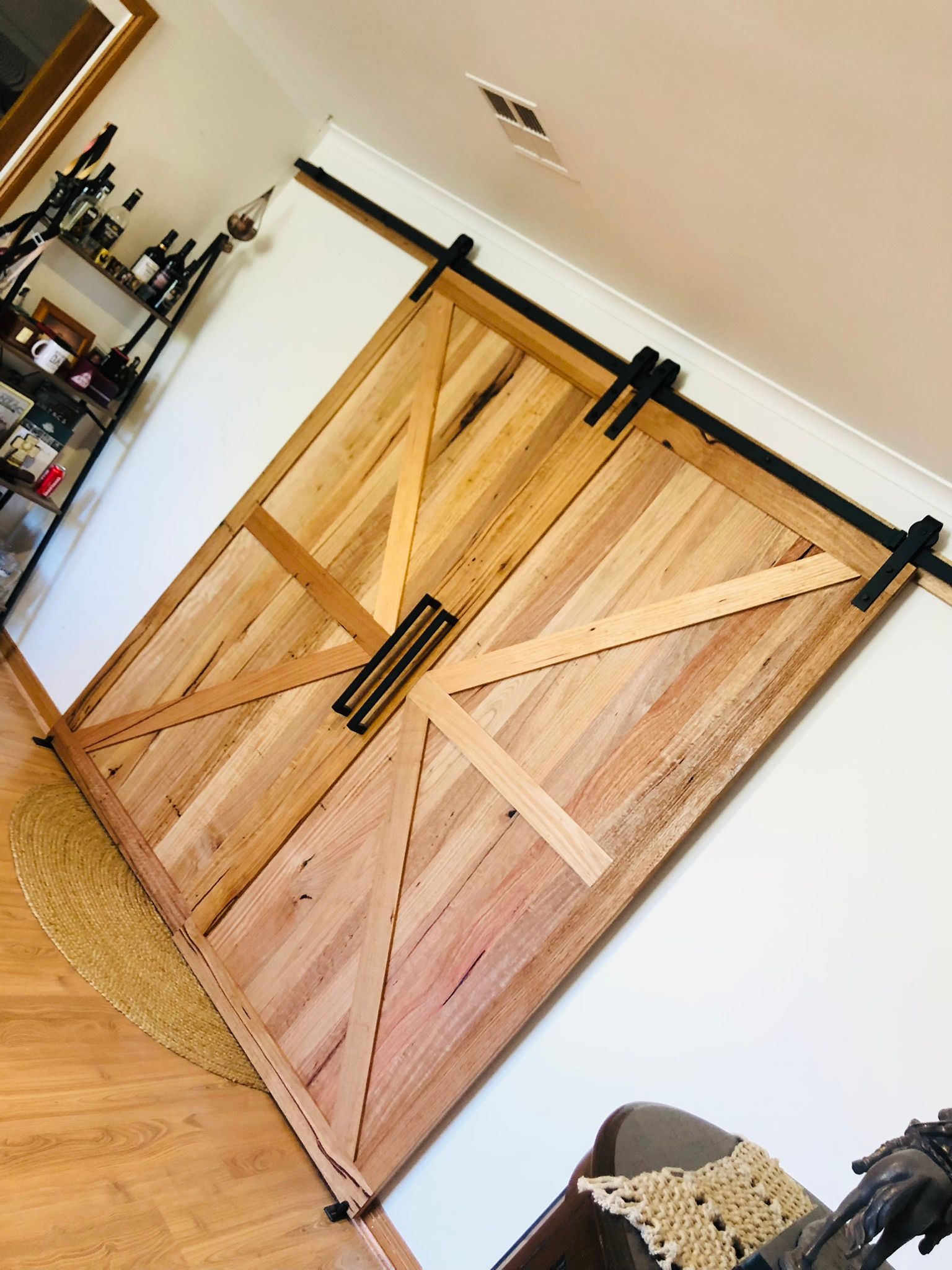 Recycled Messmate hardwood barn doors Bunnings community