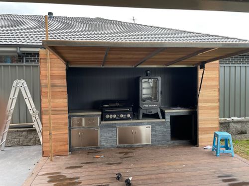 New outdoor BBQ area with door | Bunnings Workshop community