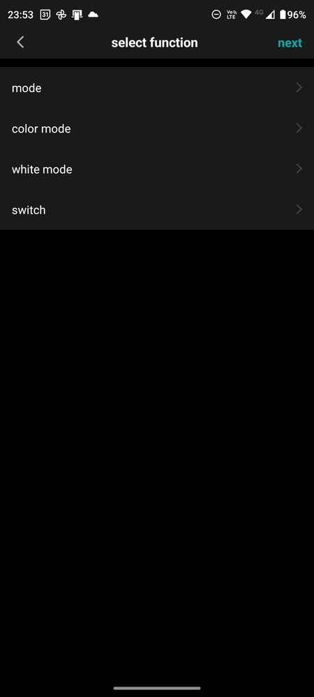 The toilet light with no such action available