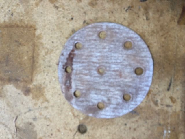 Used sanding with burned in material