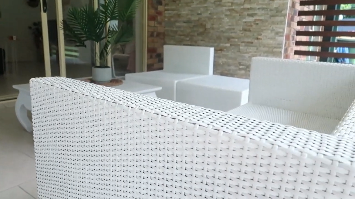 After the transformation but before replacing the newly covered cushions.