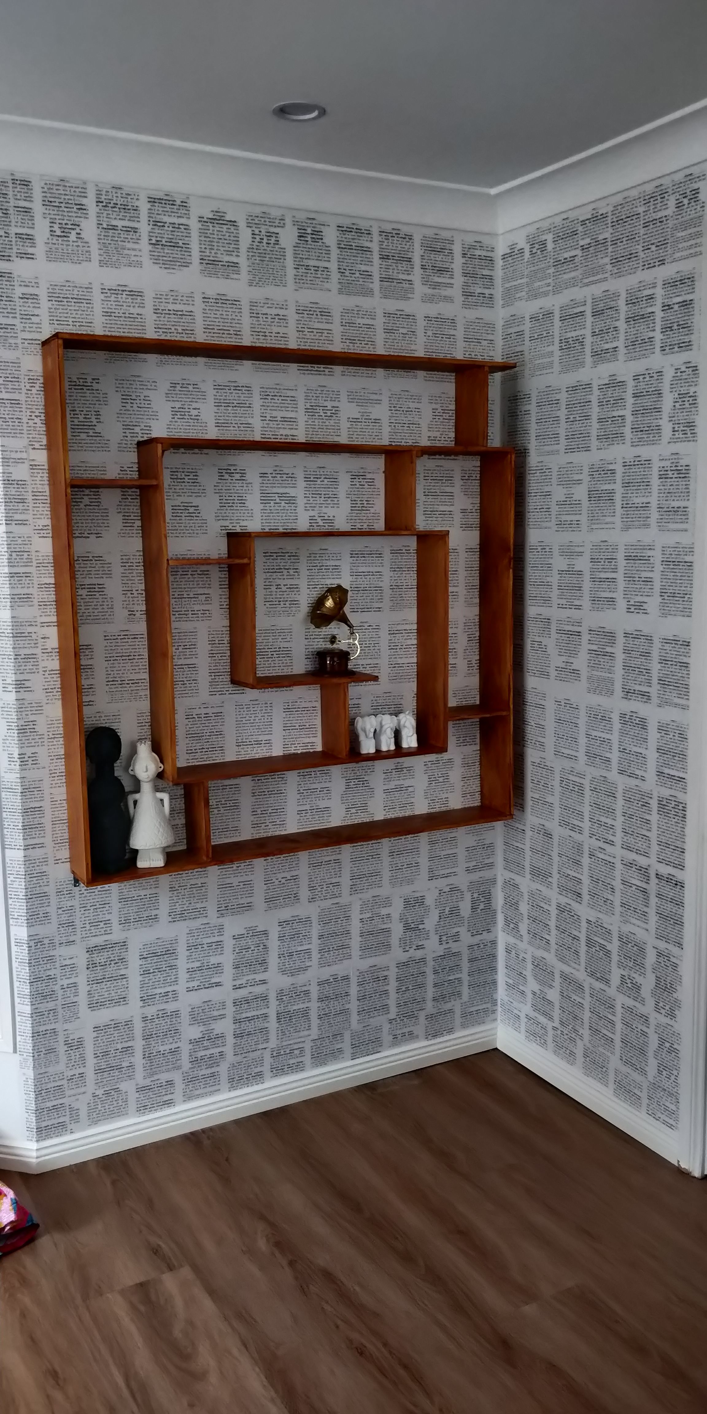 Contemporary bookshelf with custom print... Bunnings community