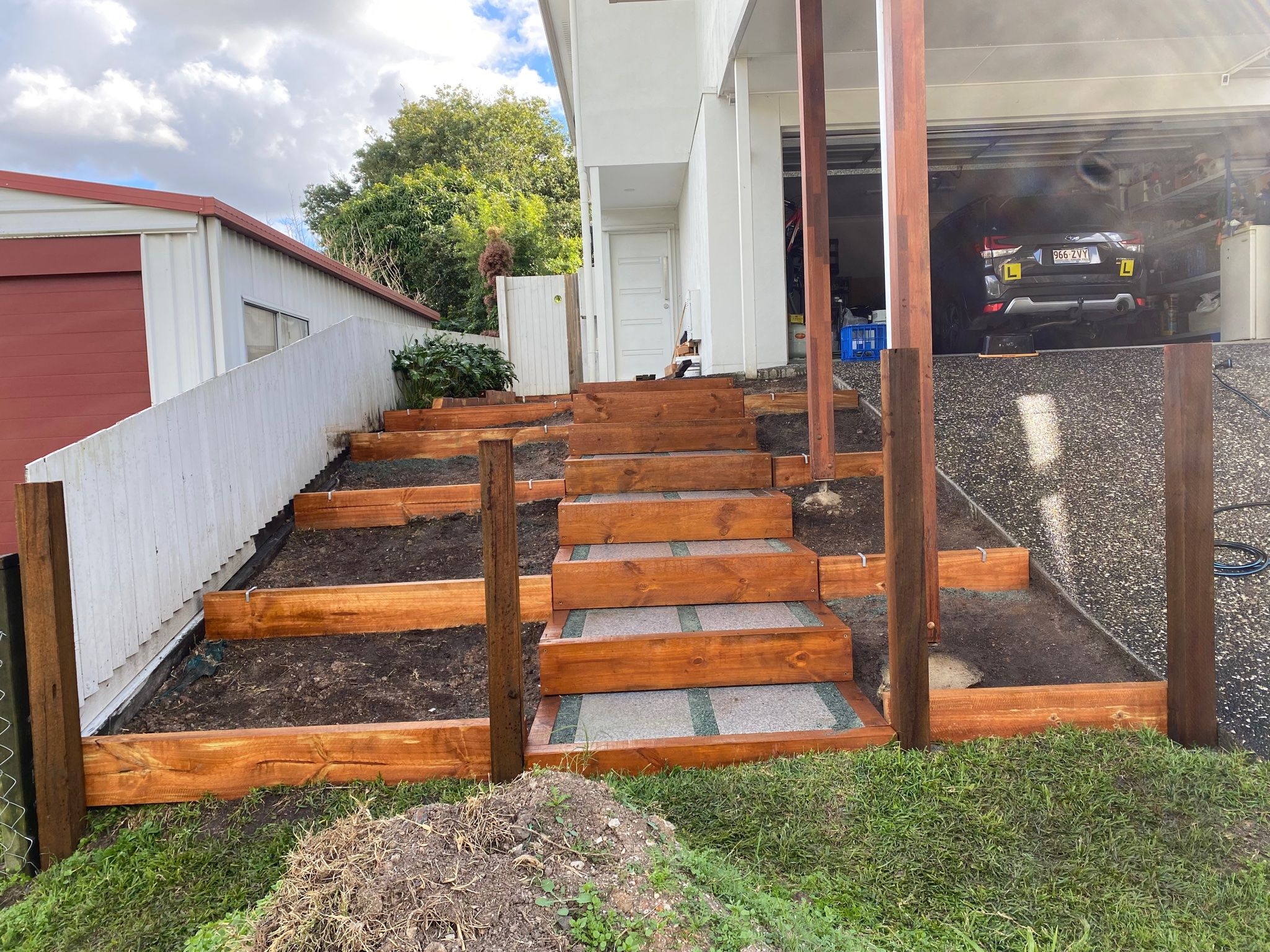 How I made steps for my frontyard Bunnings community