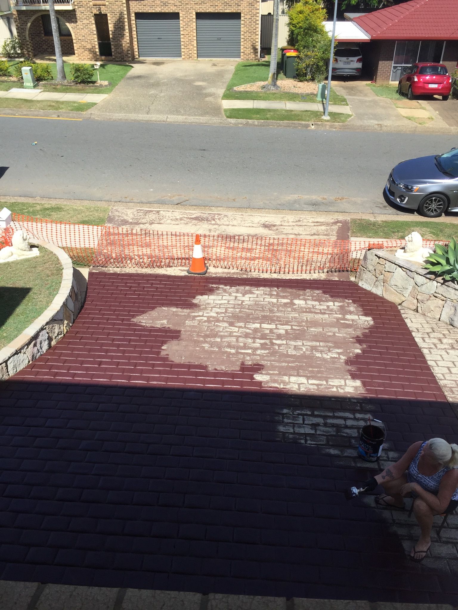 Painted outdoor pavers Bunnings community