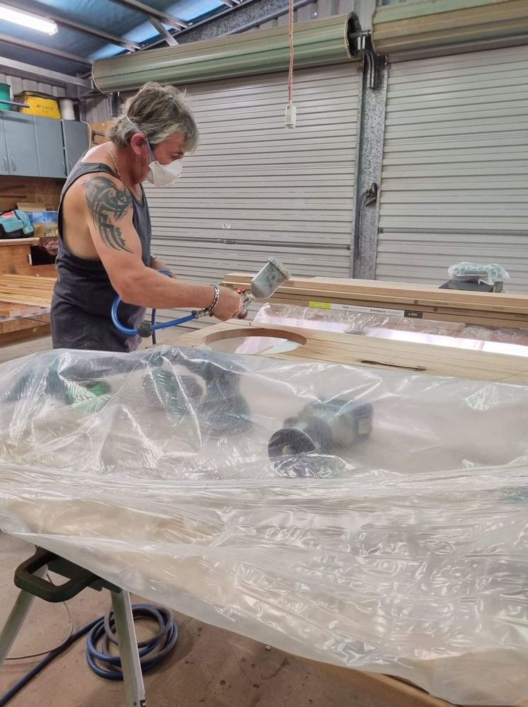 Clear coat Spraying Begins