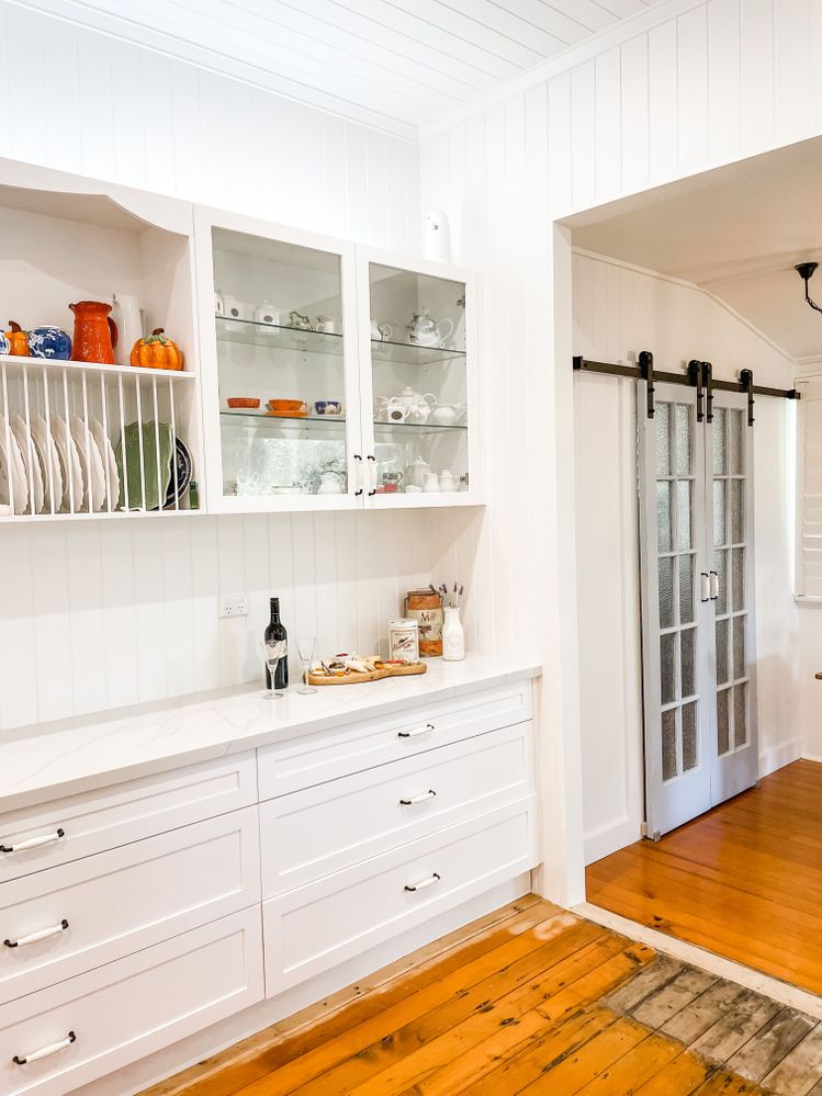 After: Open-plan kitchen and walk-in pantry