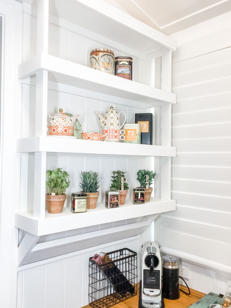 After: DIY pantry shelves section two