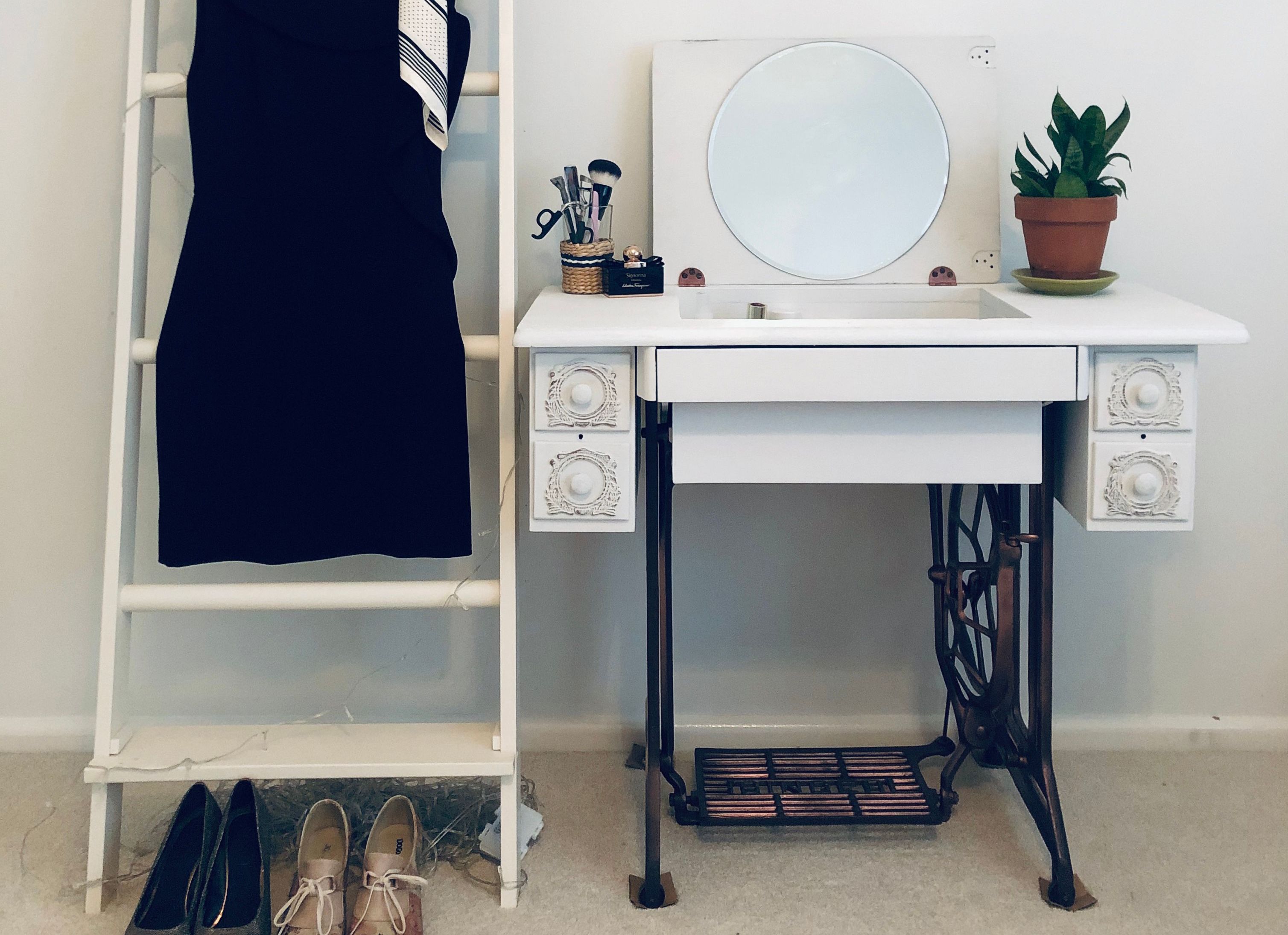 Dressing table made from vintage sewing Bunnings community