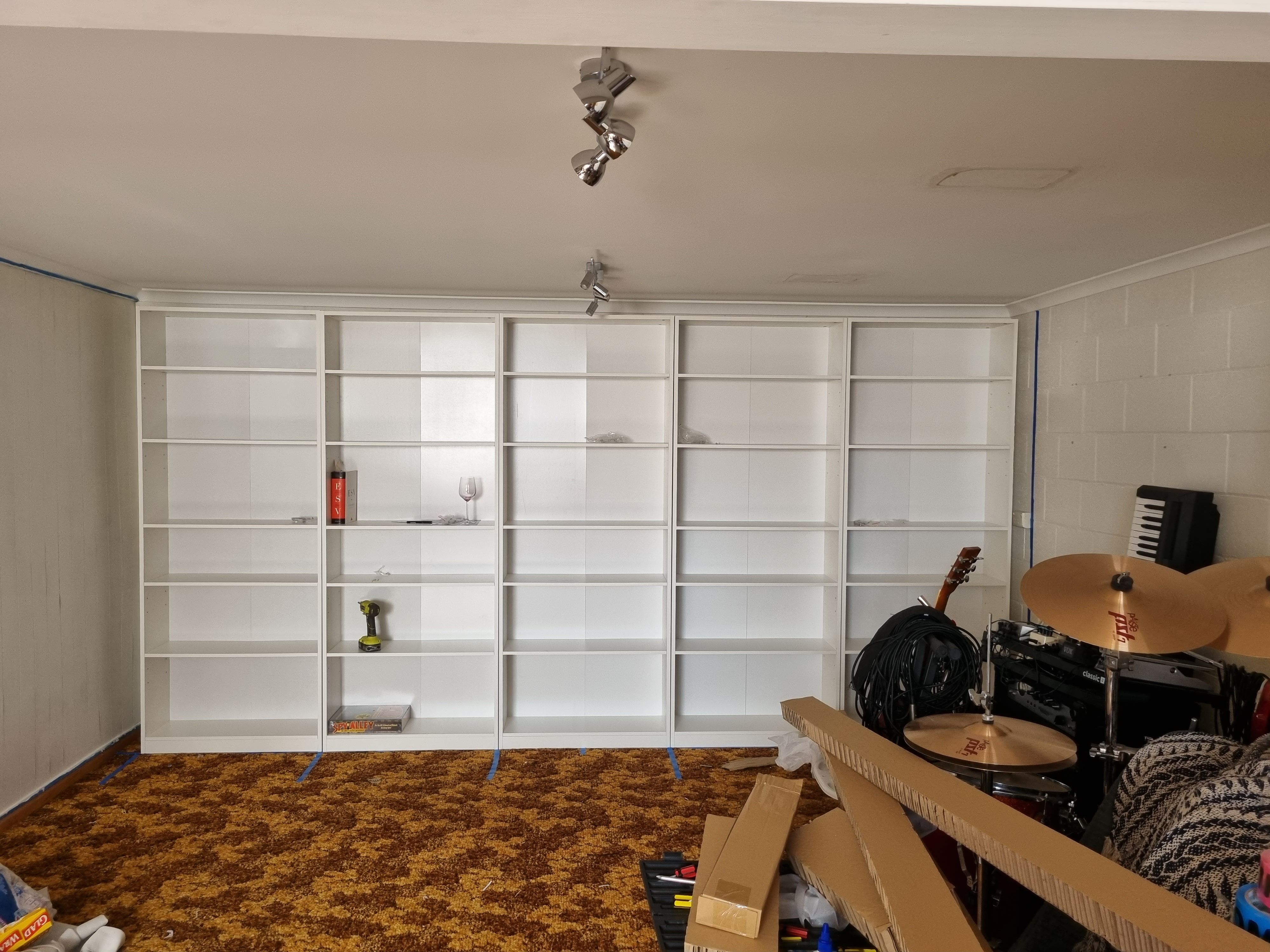 Walllength D.I.Y. builtin bookcase Bunnings community