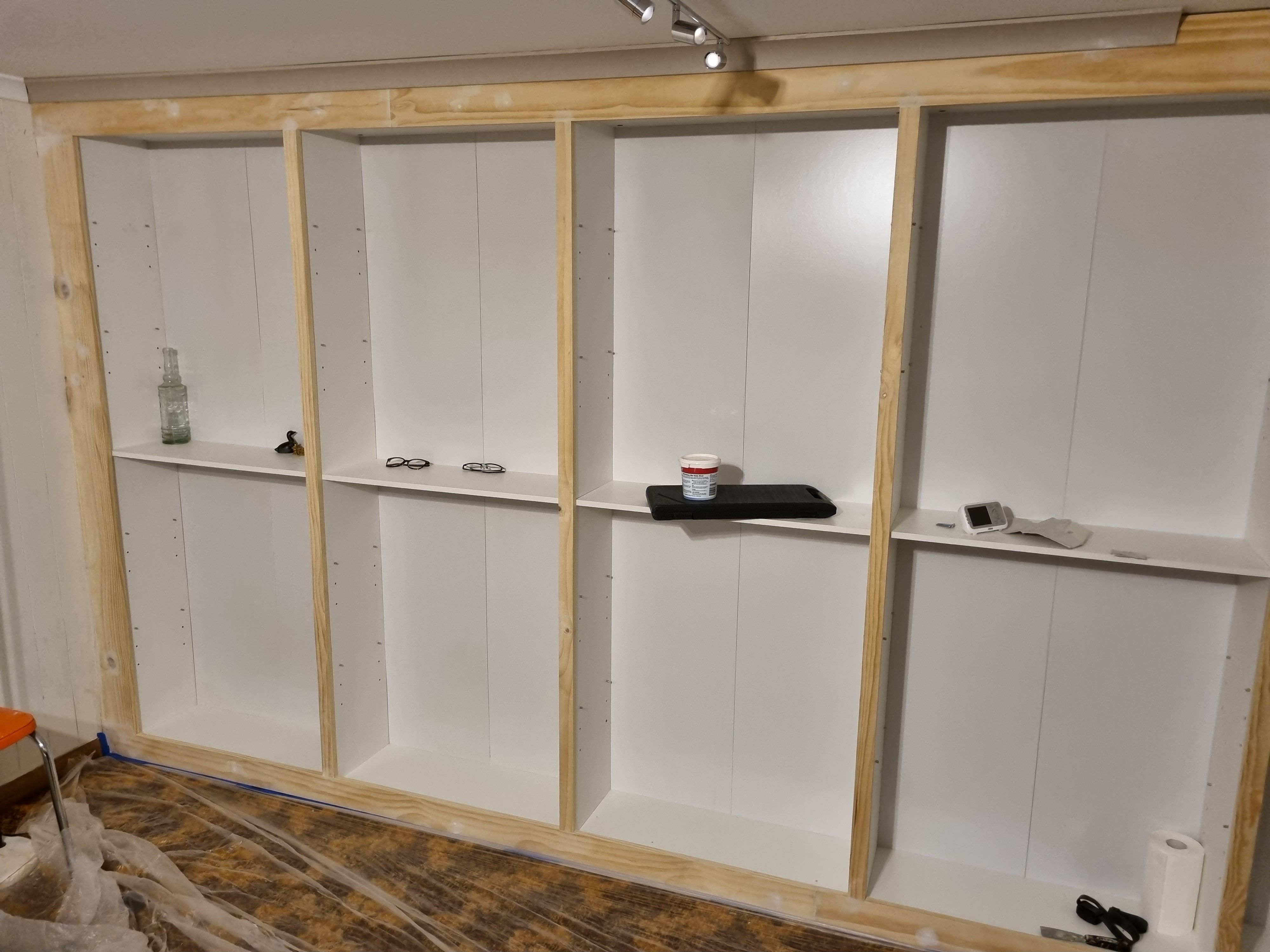 Walllength D.I.Y. builtin bookcase Bunnings community