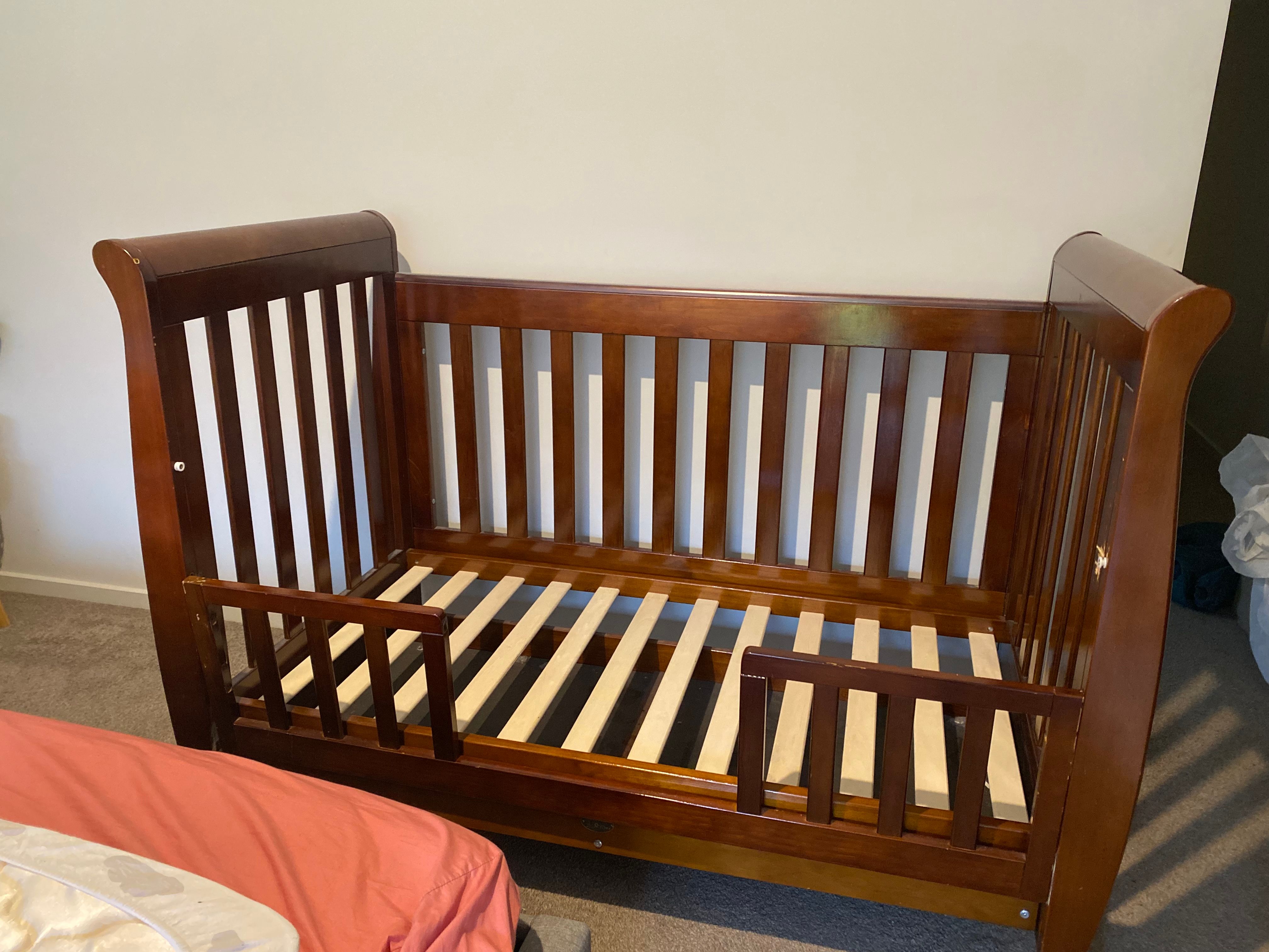 Toddler bed cot transformation Bunnings community