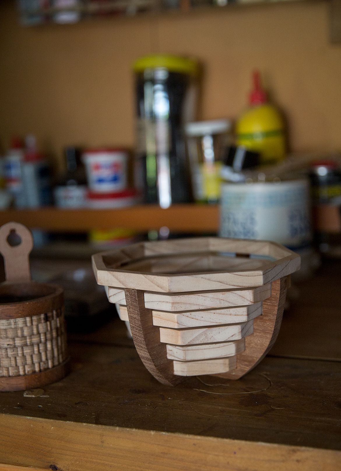 Wooden basket made using scroll saw Bunnings community