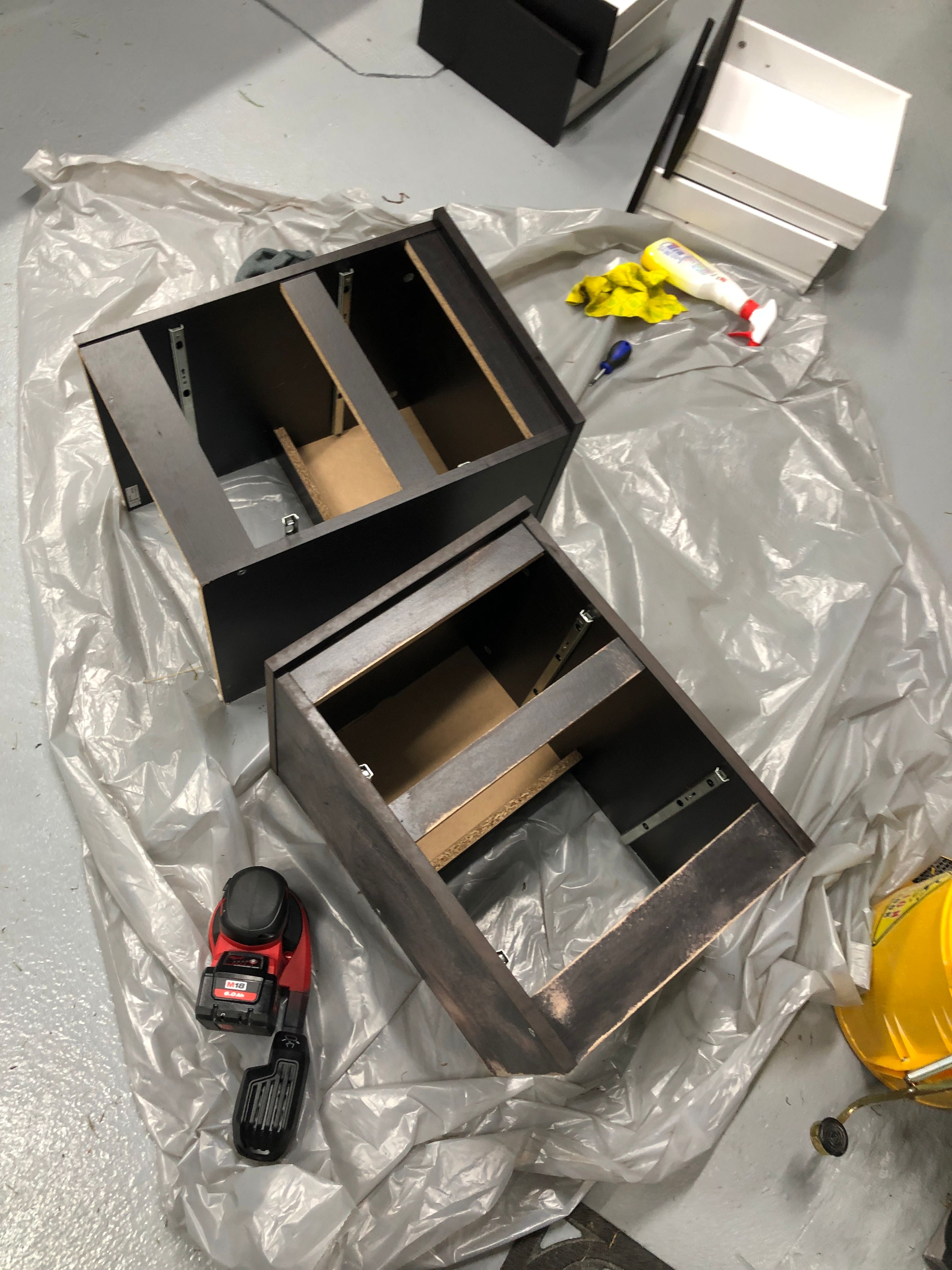 Upcycled bedside tables Bunnings community