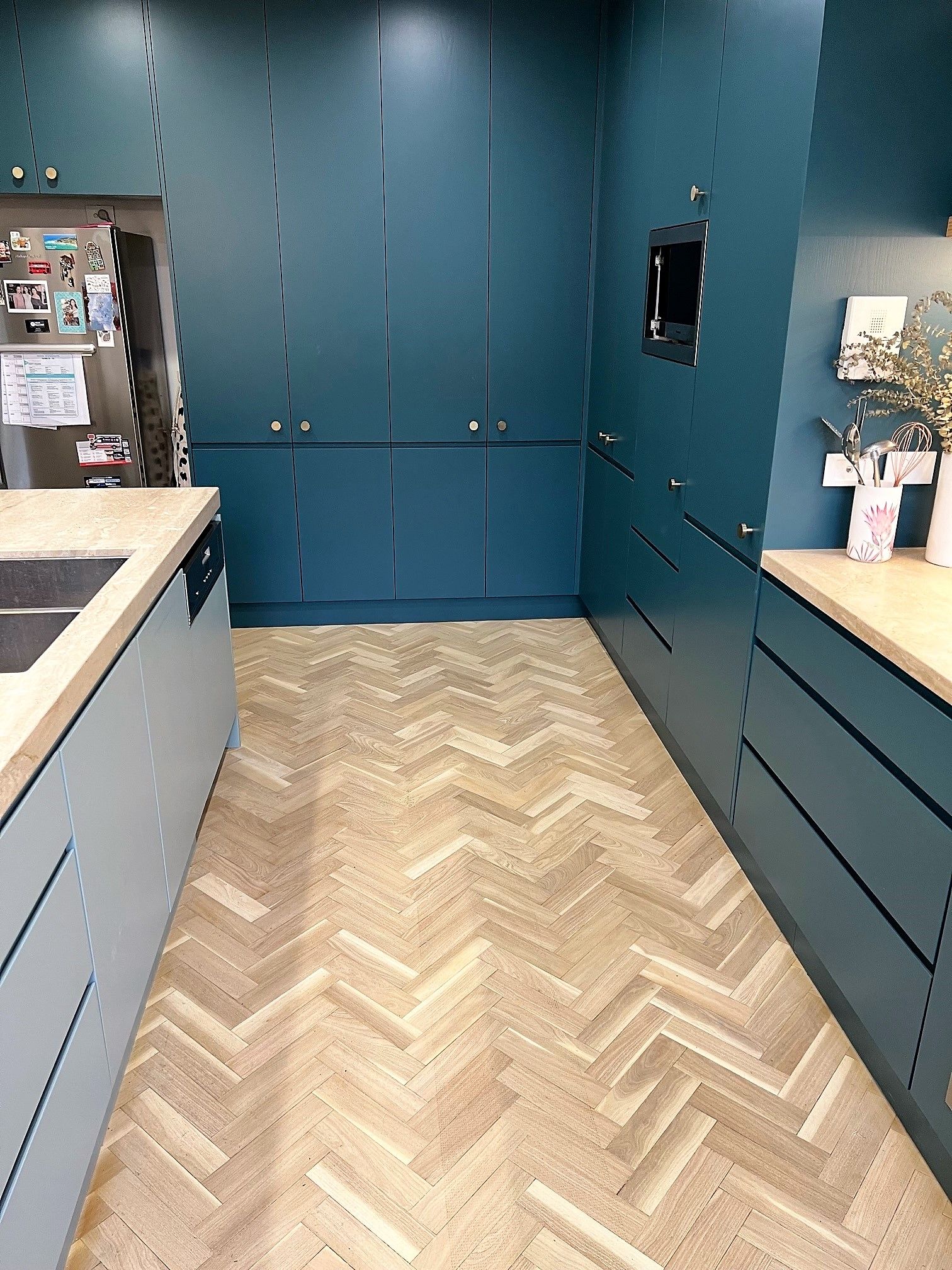 Kitchen refresh using paint and bleached... Bunnings community