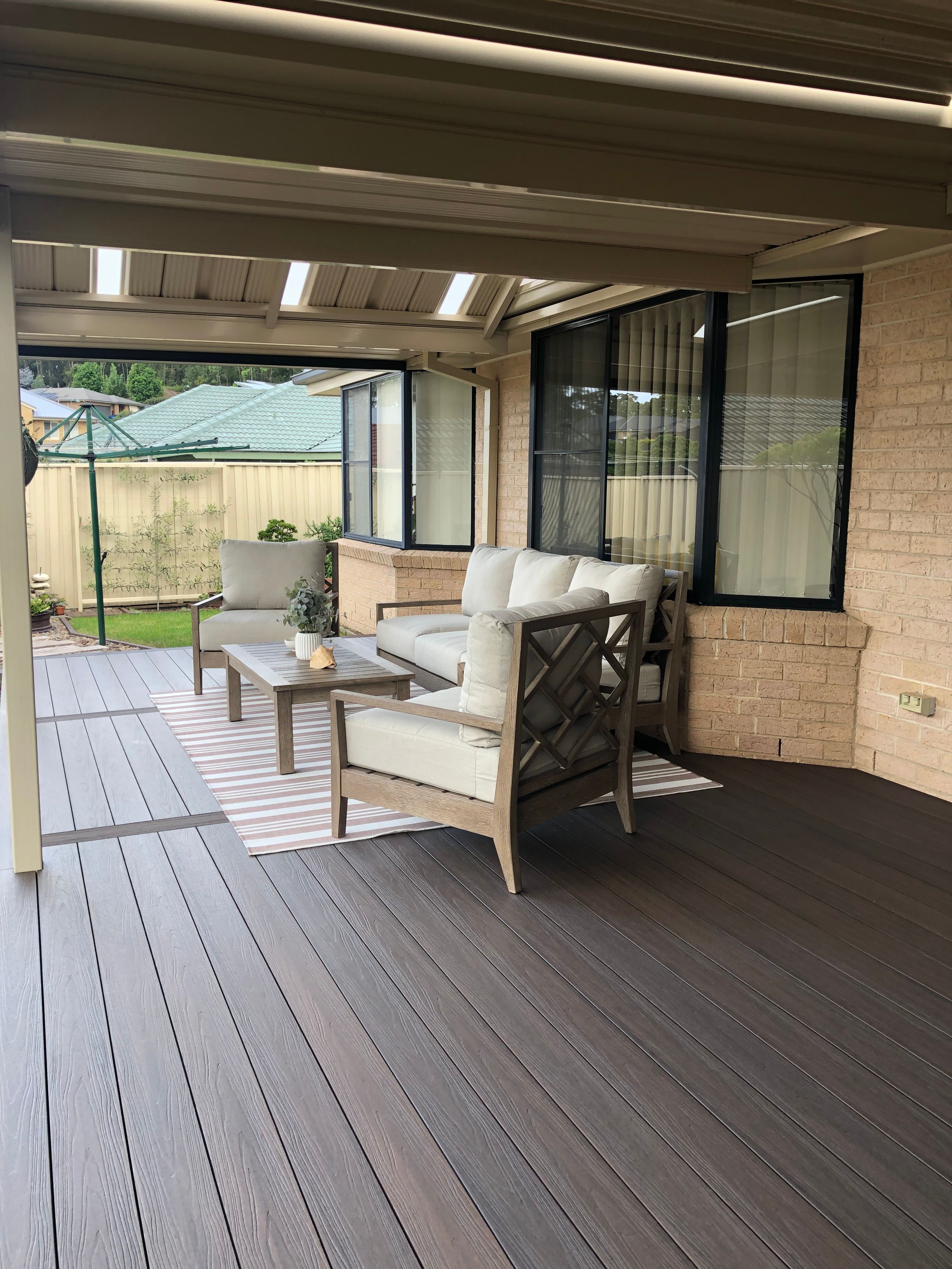 Lowlevel Ekodeck over stencil concrete Bunnings community