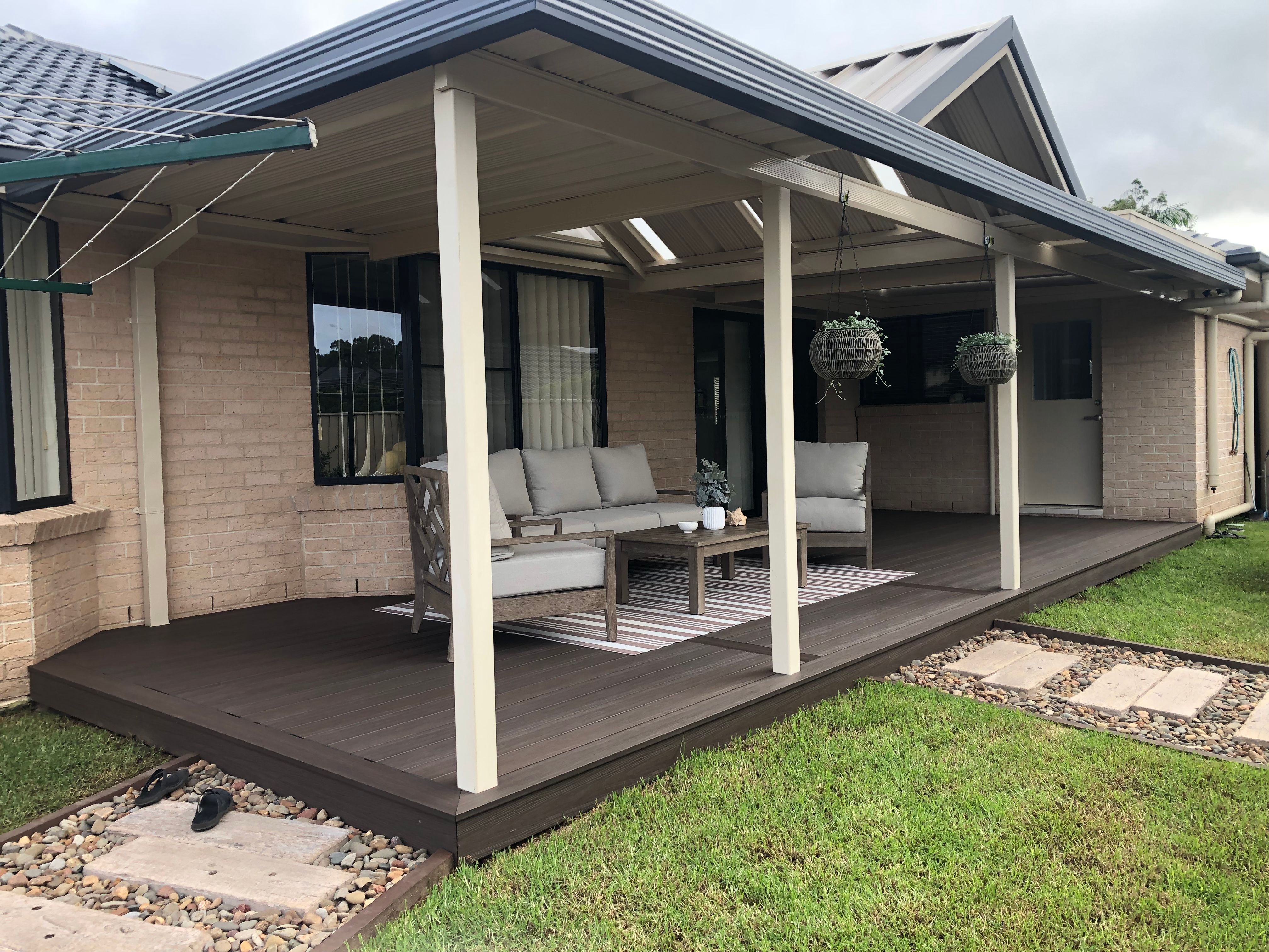 Lowlevel Ekodeck over stencil concrete Bunnings community