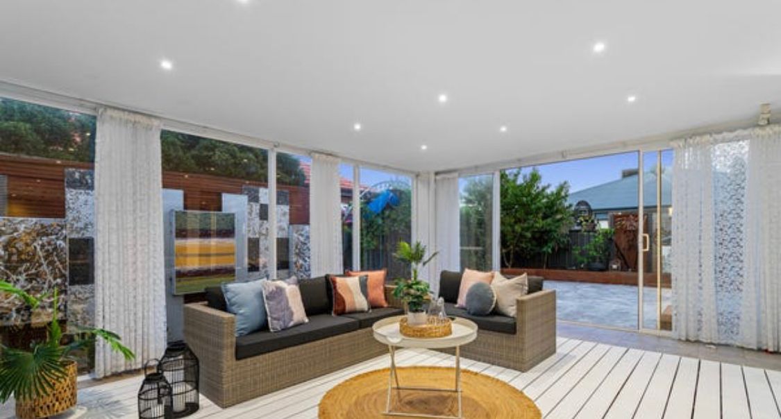 Alfresco makeover with glass panels and Bunnings community