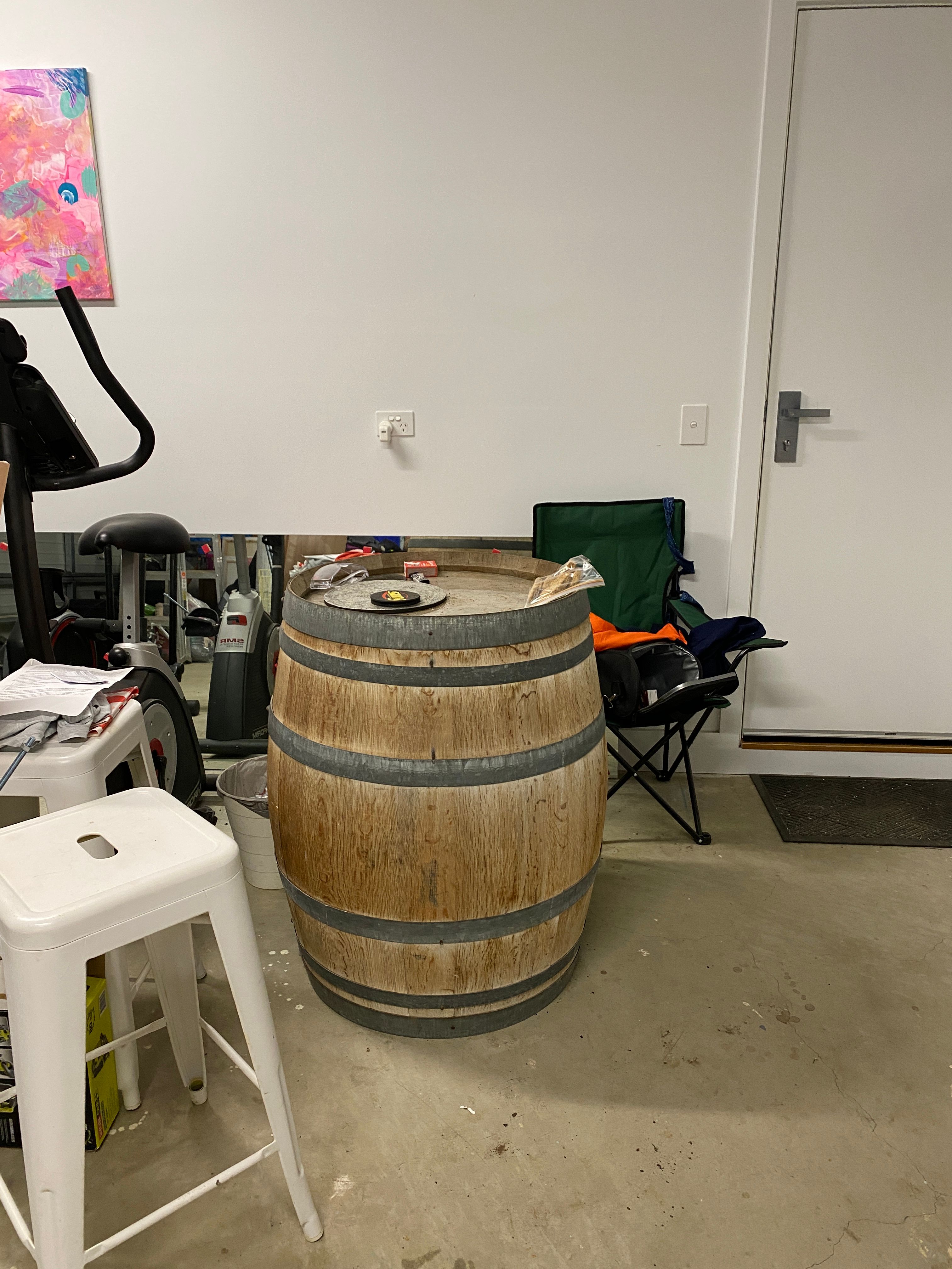 Wine barrel upcycle Bunnings community