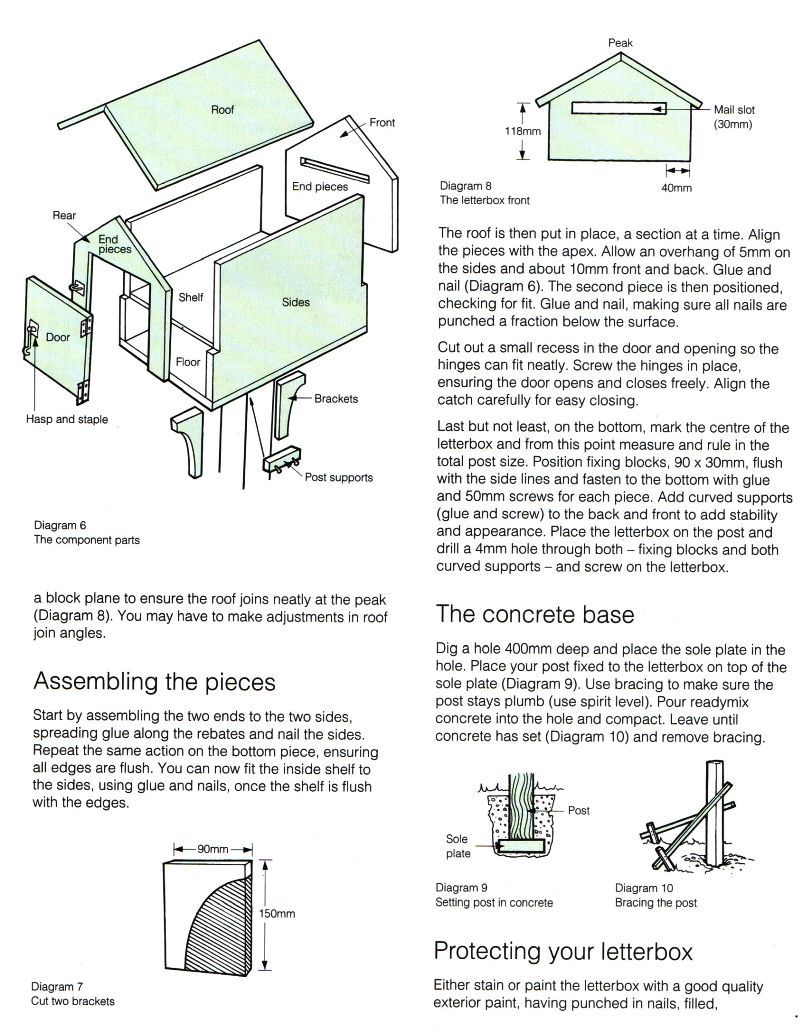 How to build a standard wooden letterbox Bunnings community