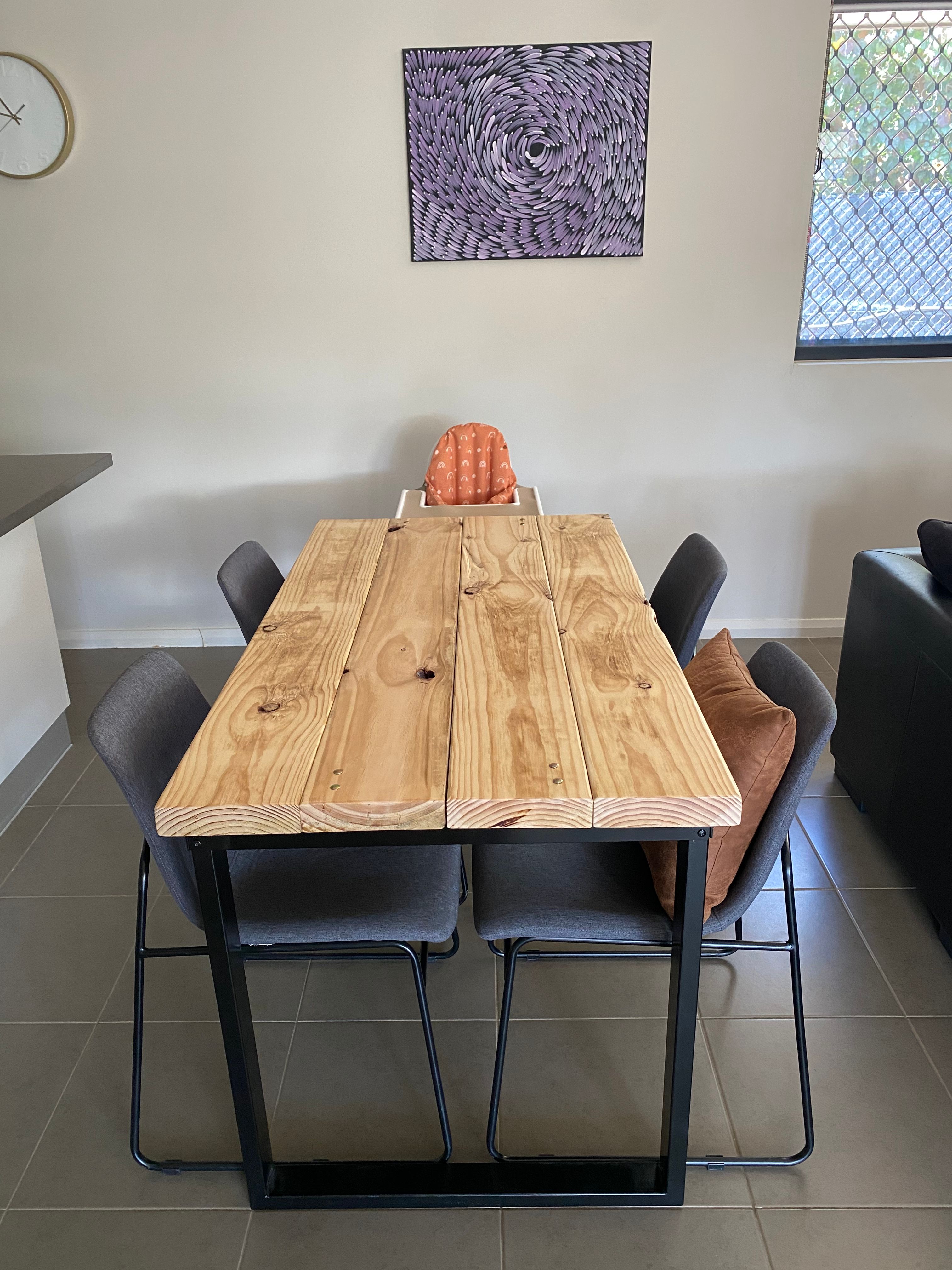 DIY dining table and hallway table Bunnings community