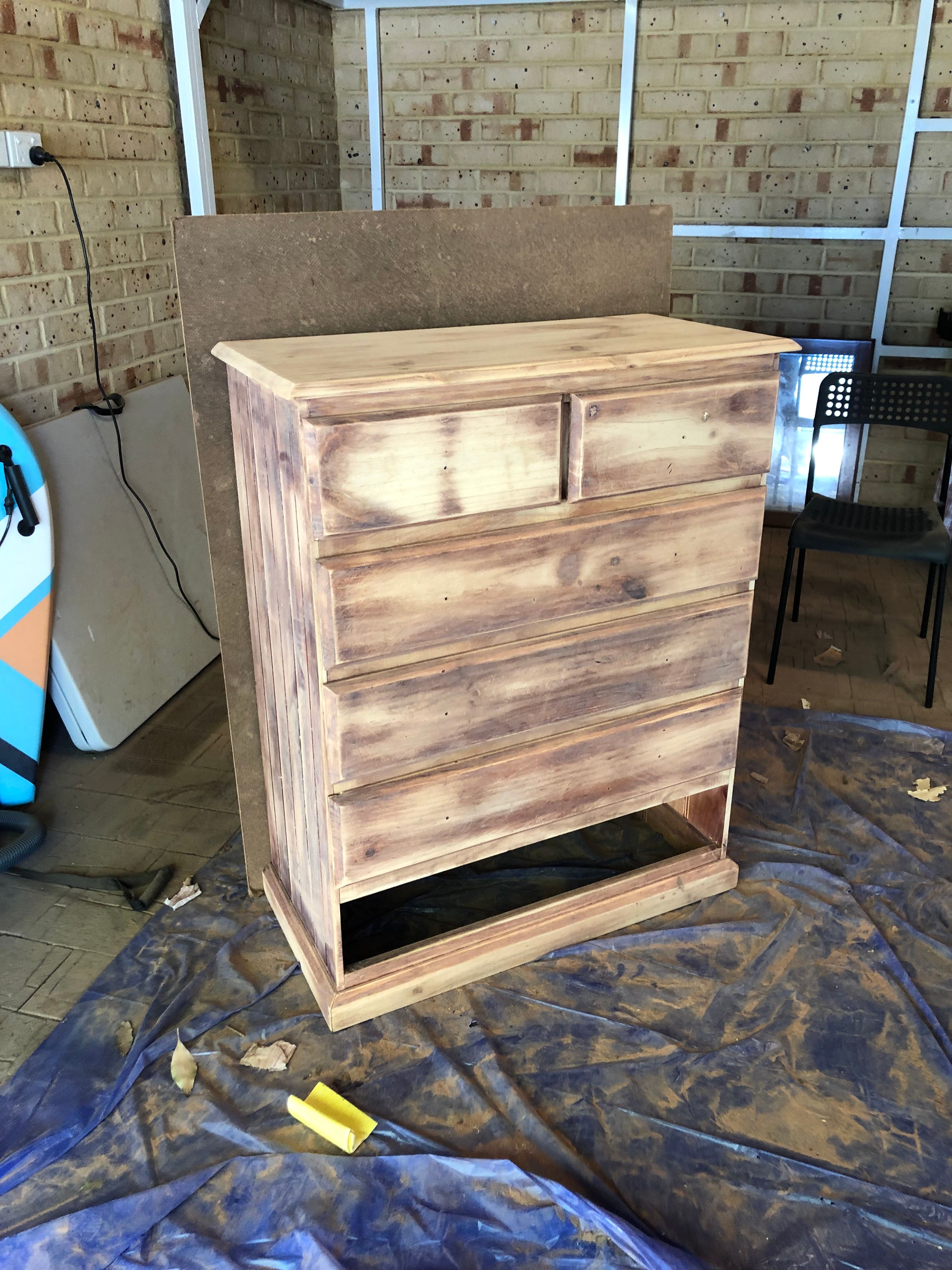 Upcycled chest of drawers Bunnings community