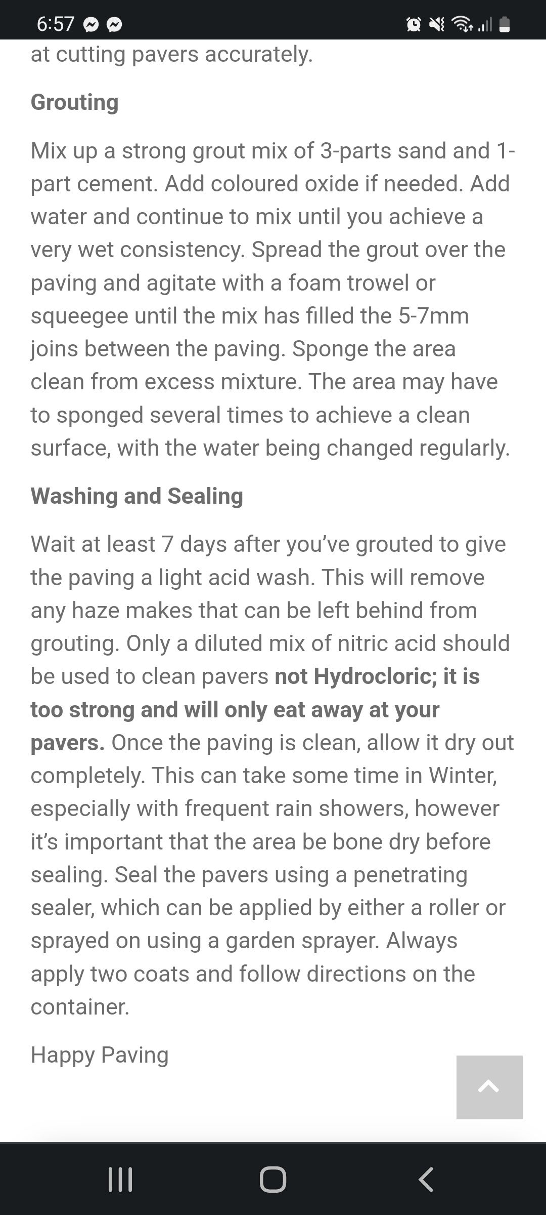 How to fill gaps between pavers? Bunnings community