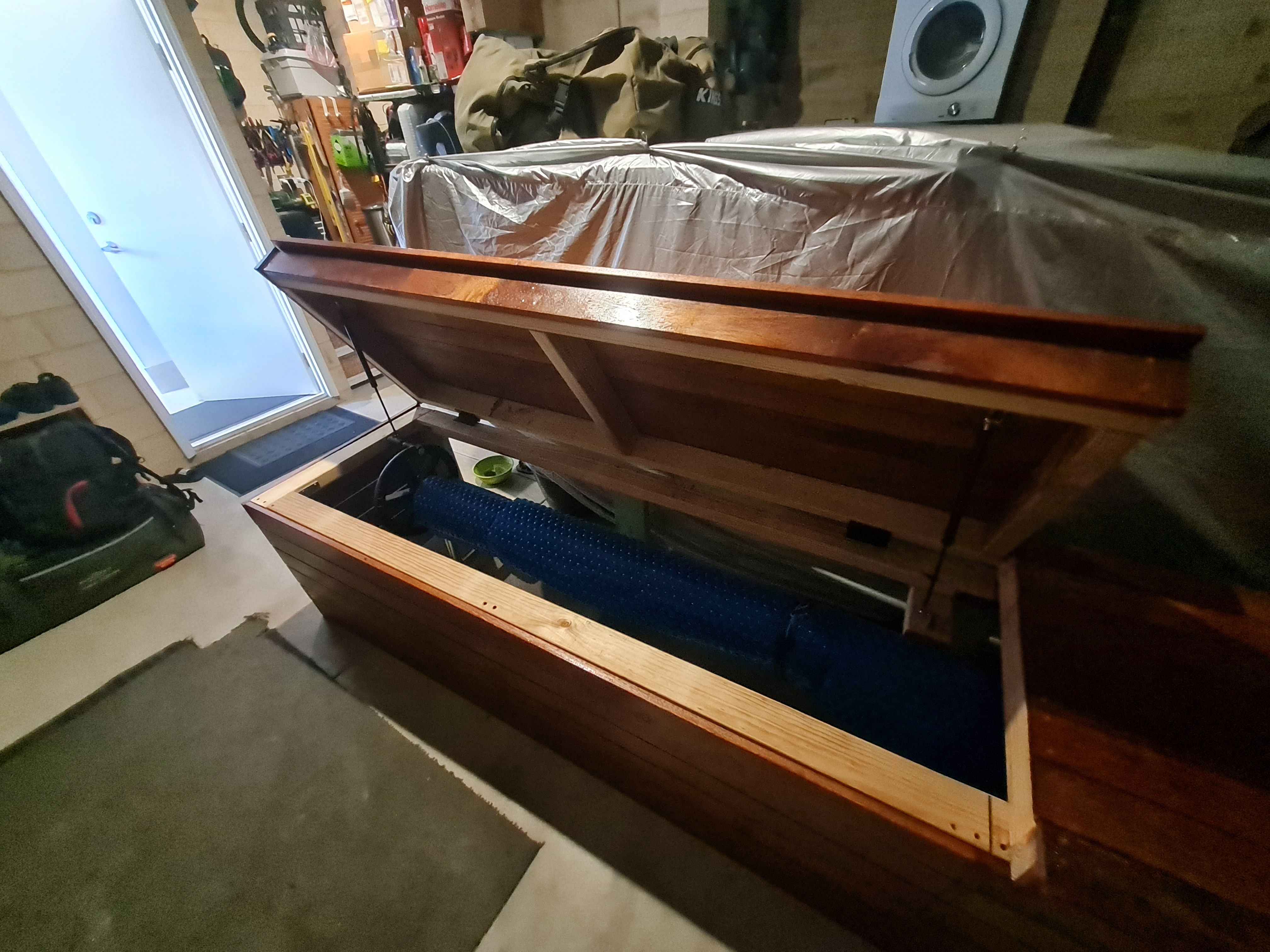 Hiding a pool cover roller Bunnings community