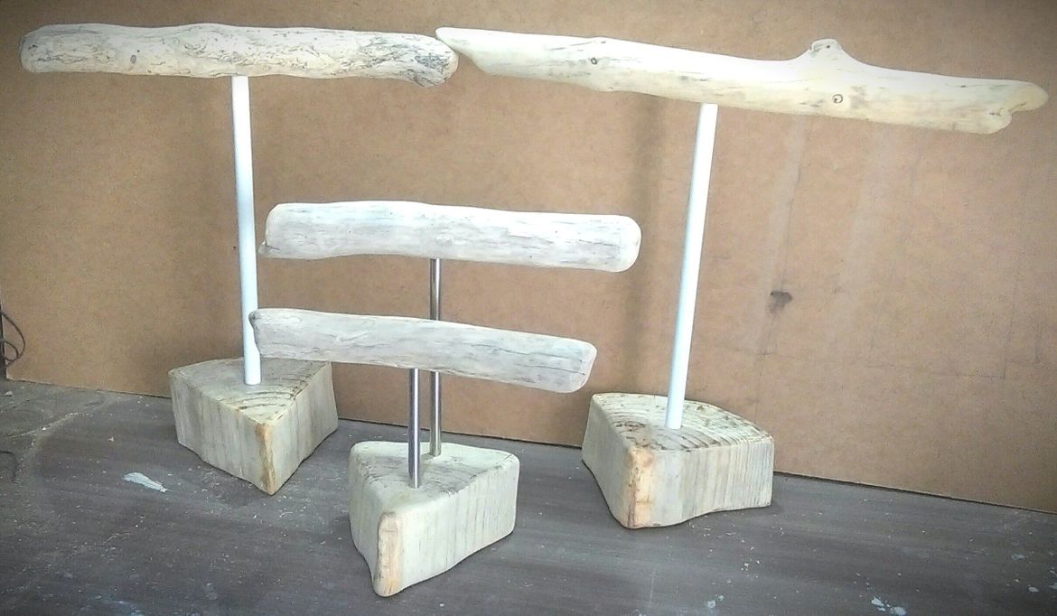 Driftwood jewelry stand.