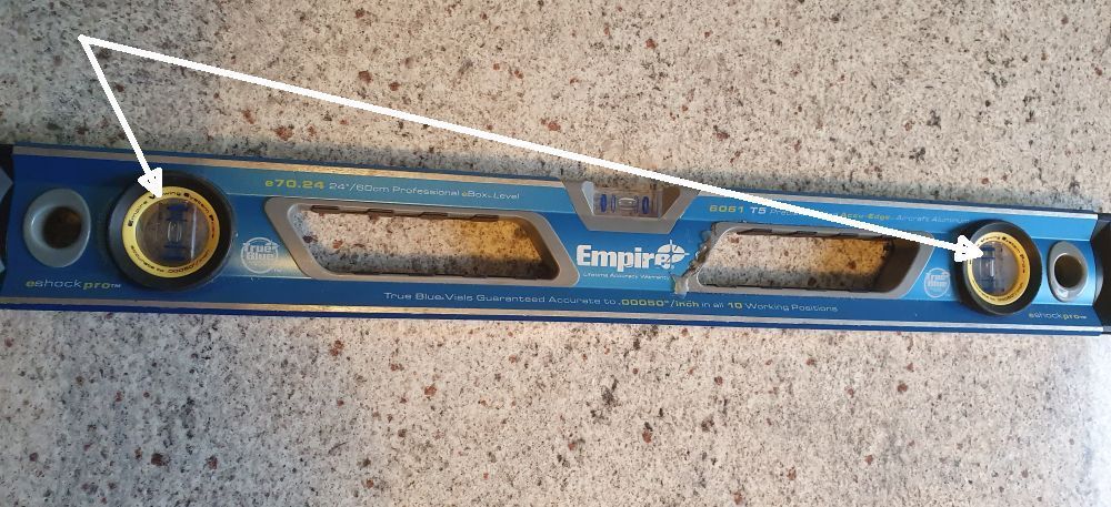 Exactly the same bubble position.