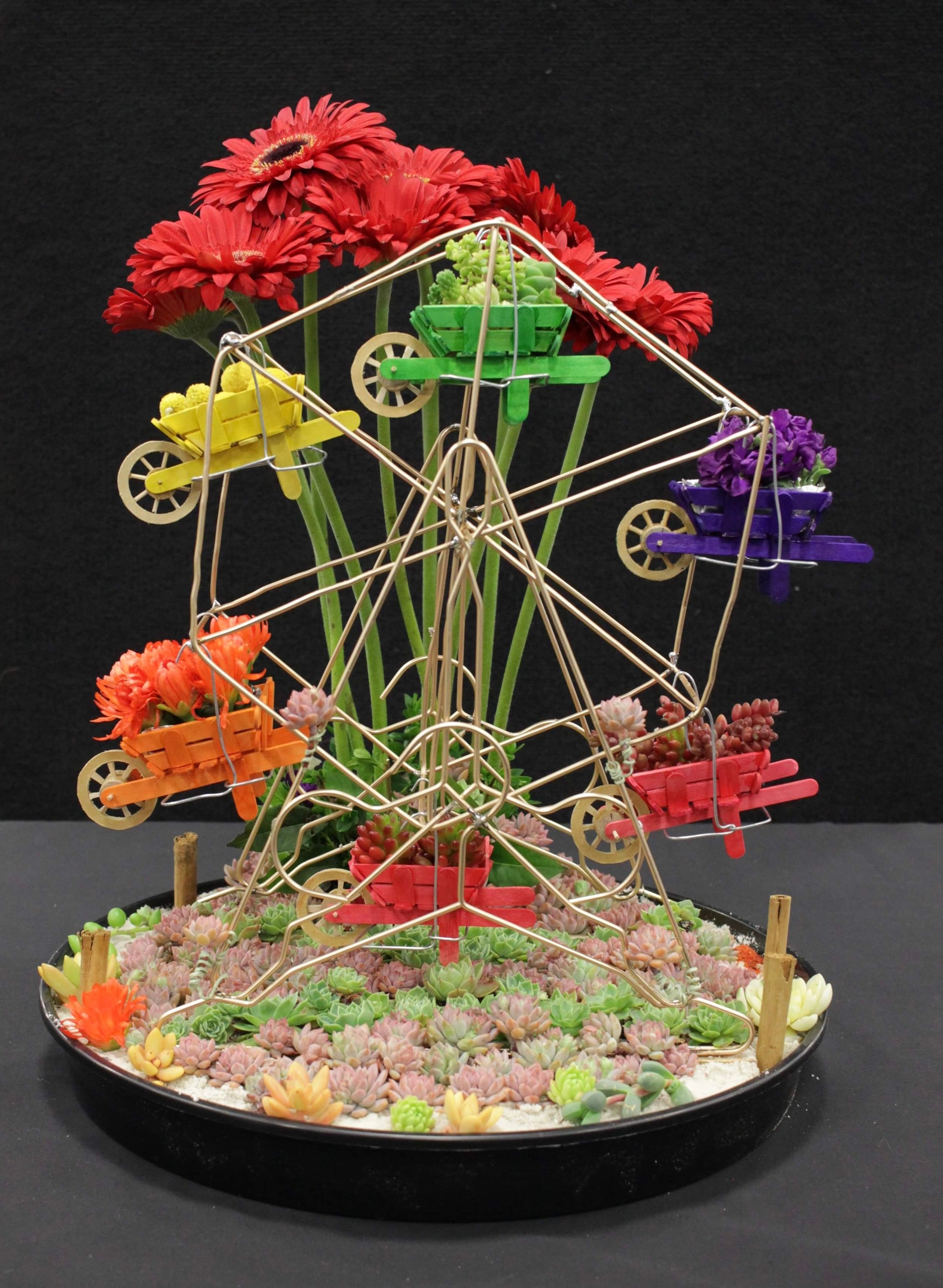 Potplant ferris wheel using metal cloth... Bunnings community