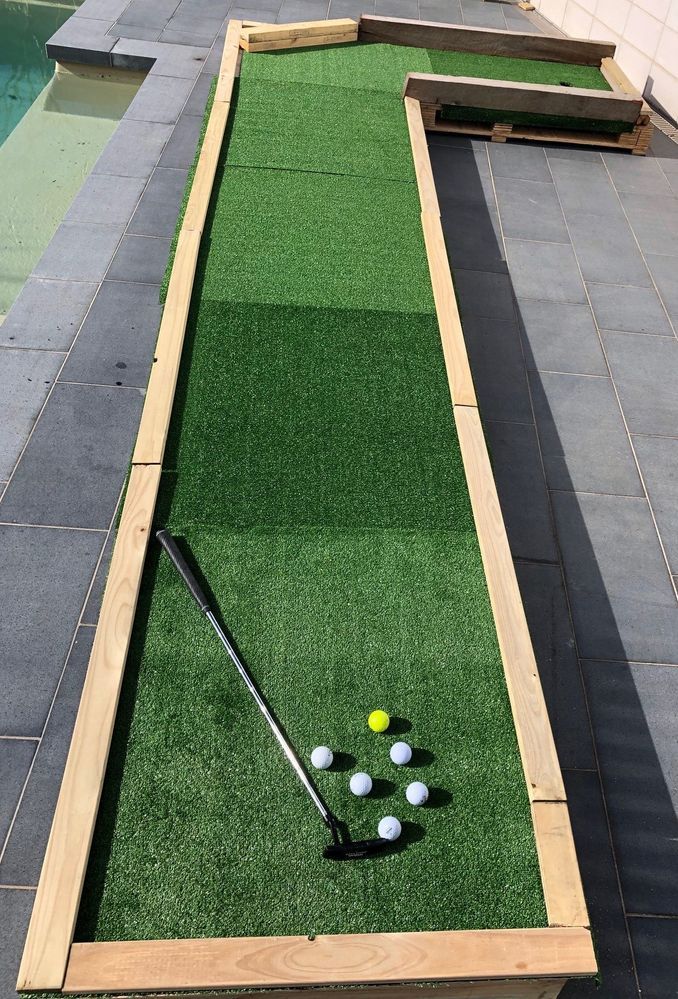 Backyard golf putting green Bunnings community