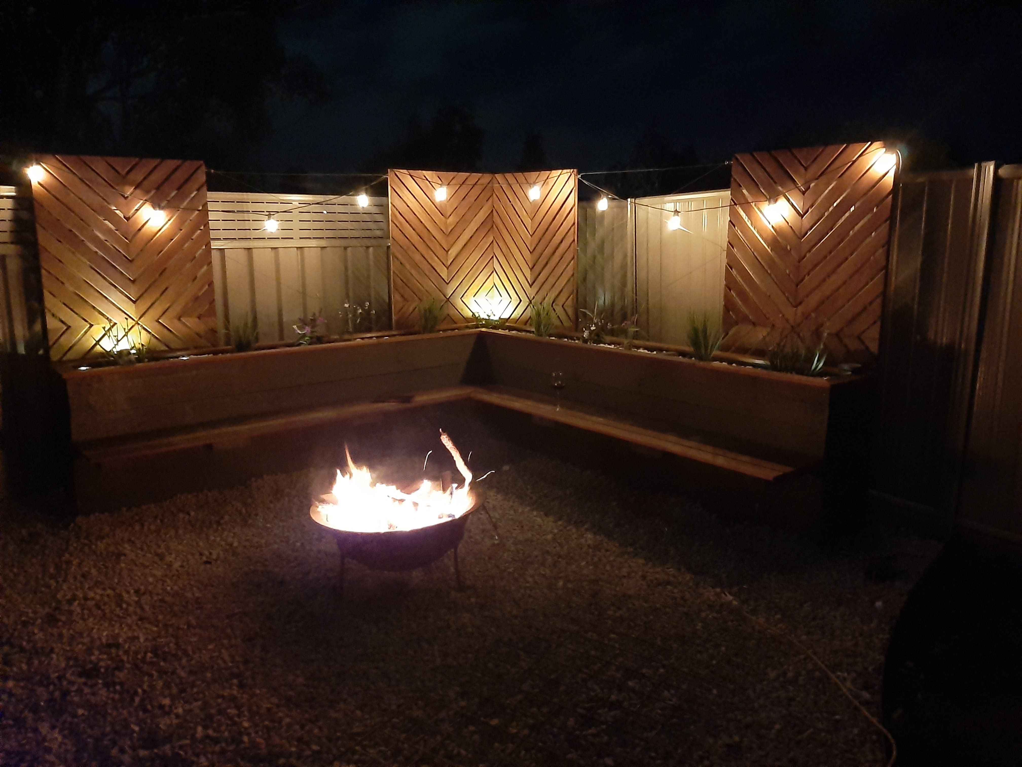 D.I.Y fire pit bench seat and raised gar... Bunnings community