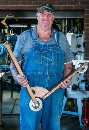 Ron Rowe enjoys making traditional wooden toys.