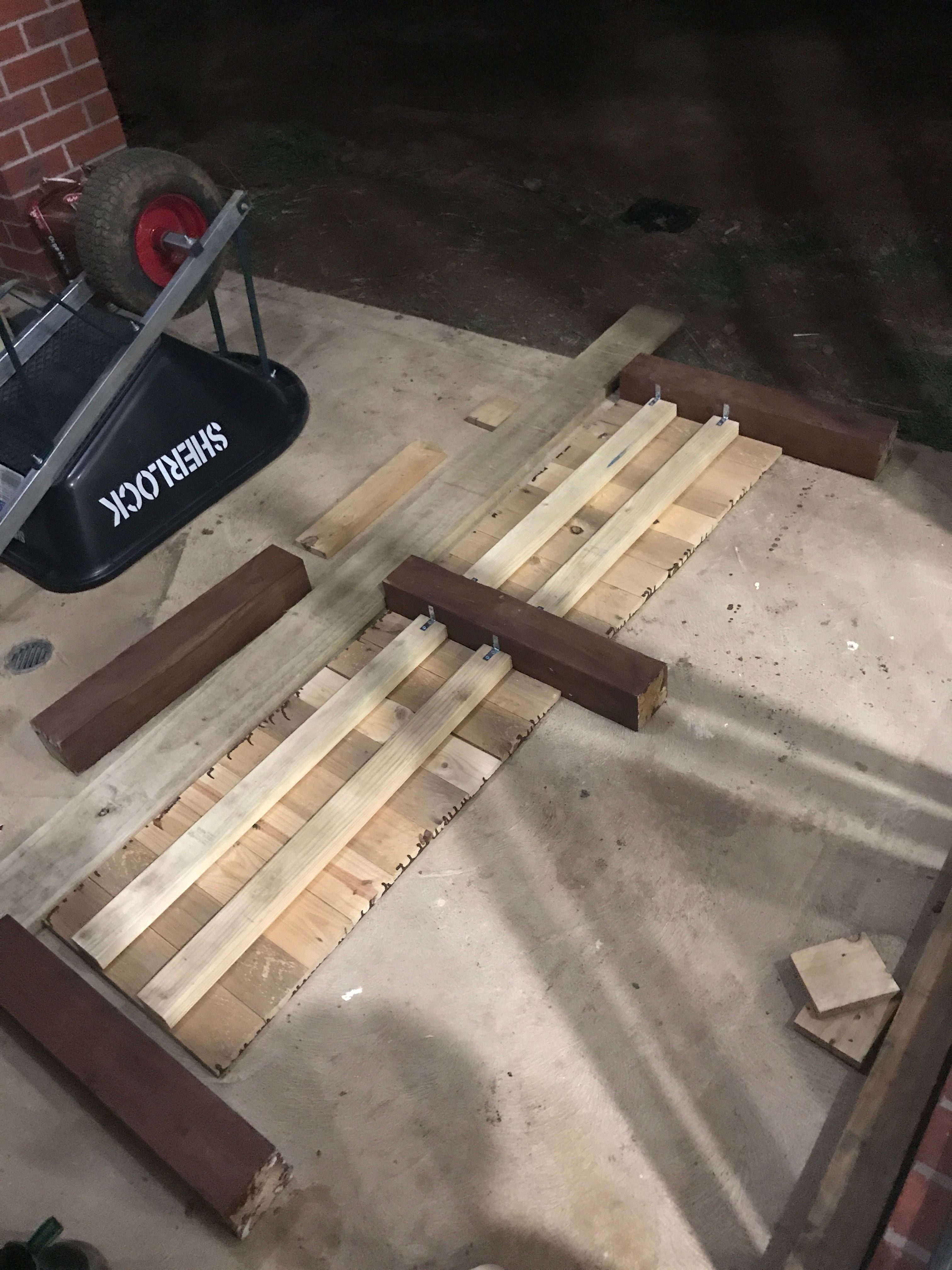 Garden bed made from recycled pallets Bunnings community