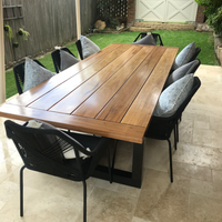 Hardwood outdoor table
