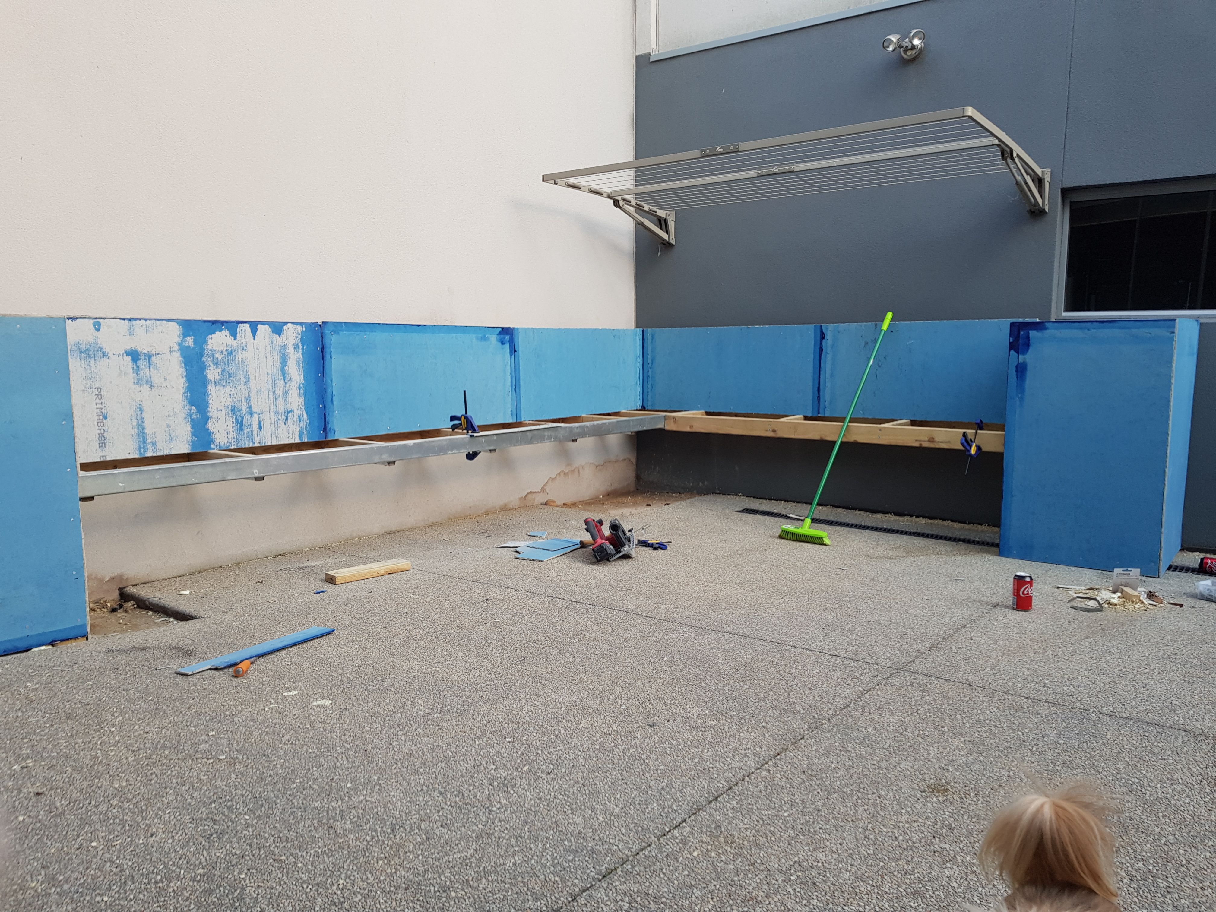 outdoor seating and planter box Bunnings community