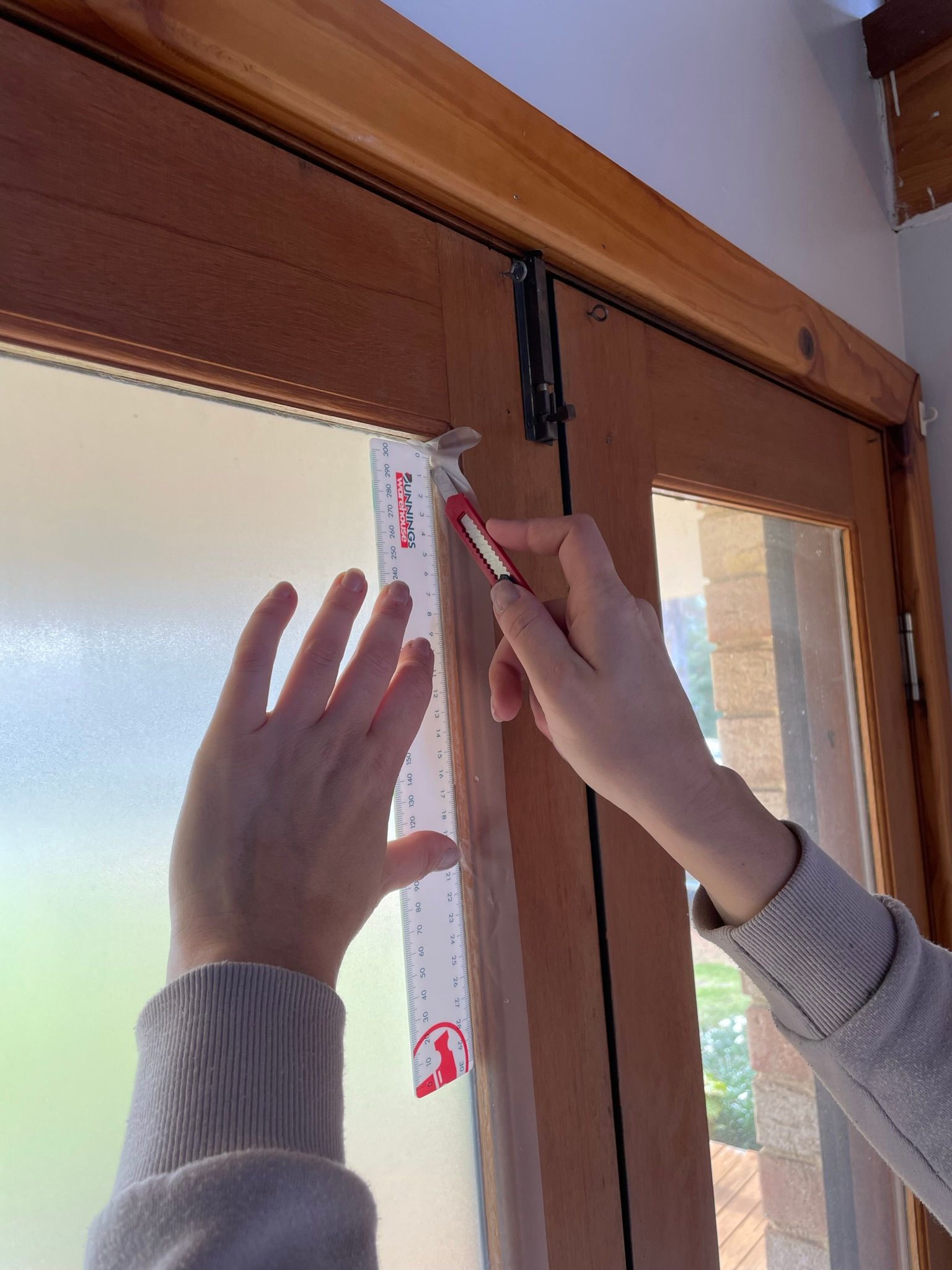 DIY frost window film Bunnings community