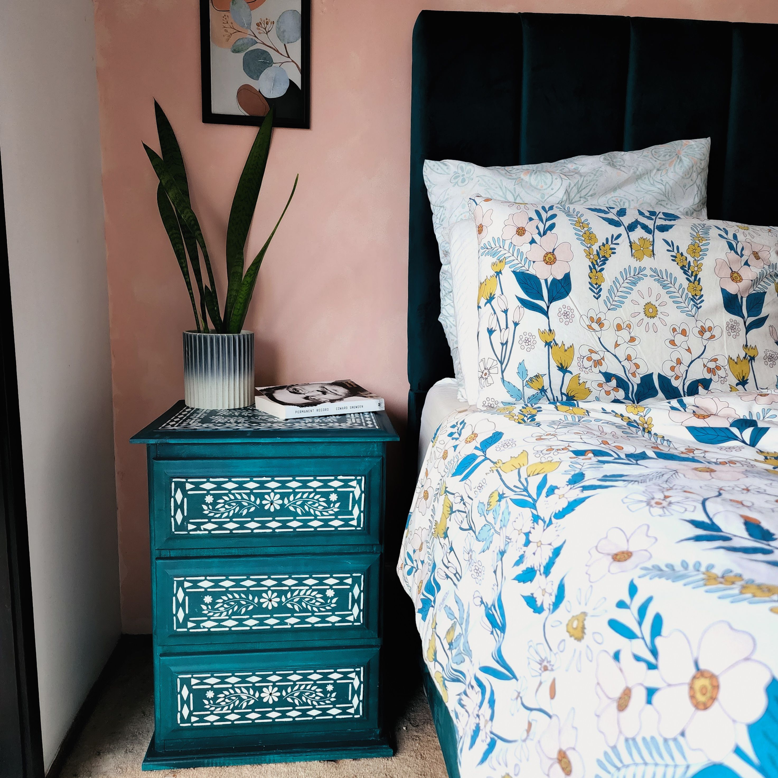 Stenciled night stands Bunnings community