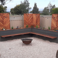 D.I.Y fire pit bench seat and raised garden bed