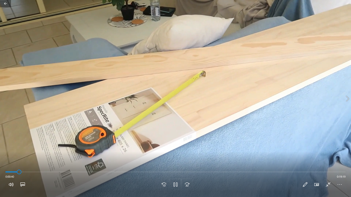 We decided on pine instead of the merbau due to possible tanin leakage.