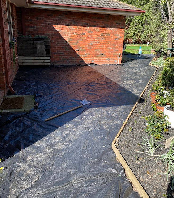 Side yard revamp with artificial grass Bunnings community