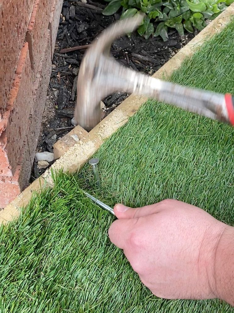 Side yard revamp with artificial grass Bunnings community