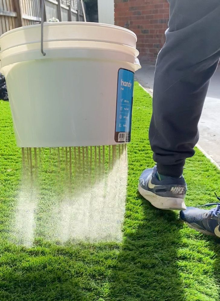 Side yard revamp with artificial grass Bunnings community