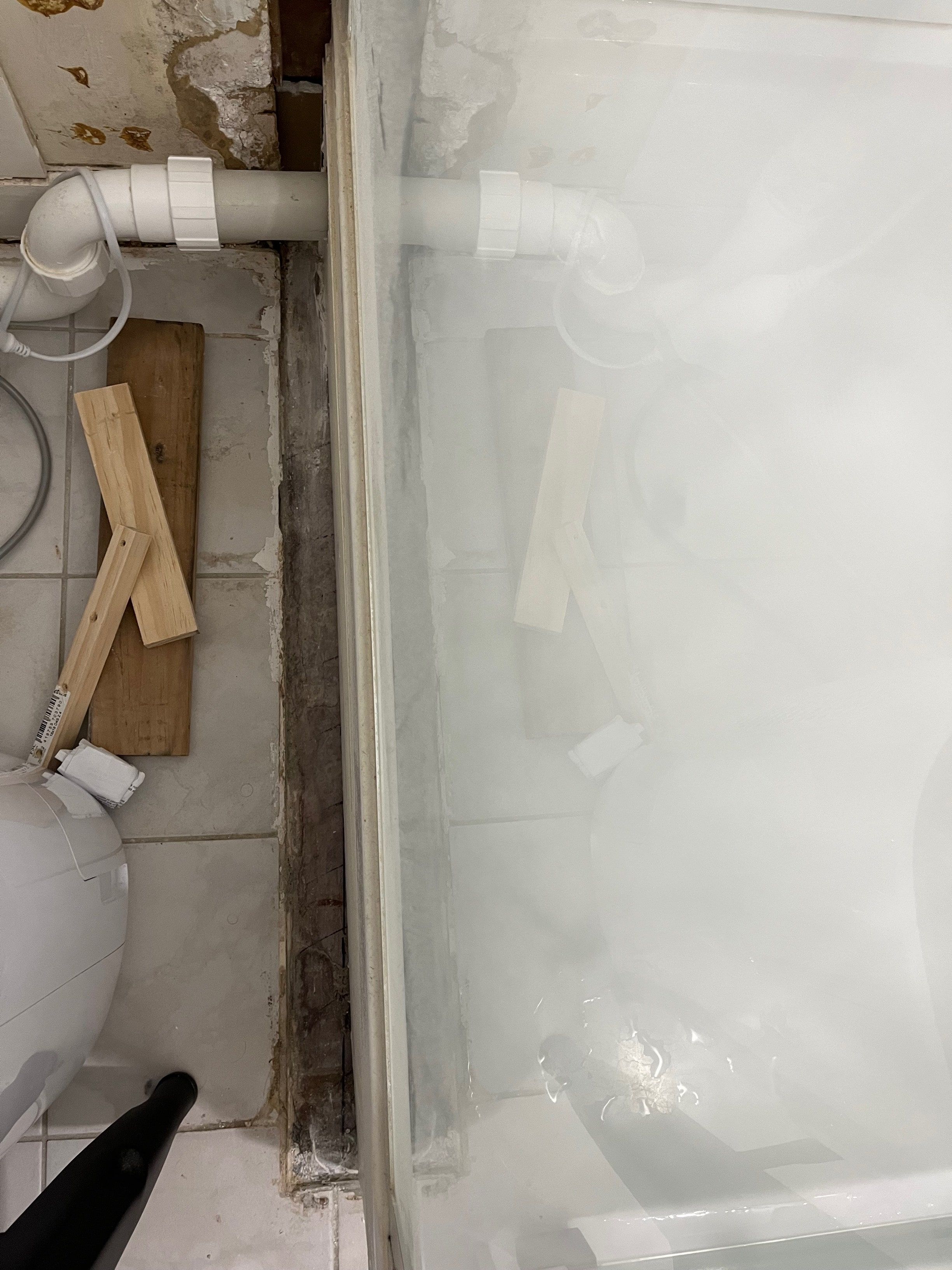 How to fill a 70mm gap between tiles and... Bunnings community