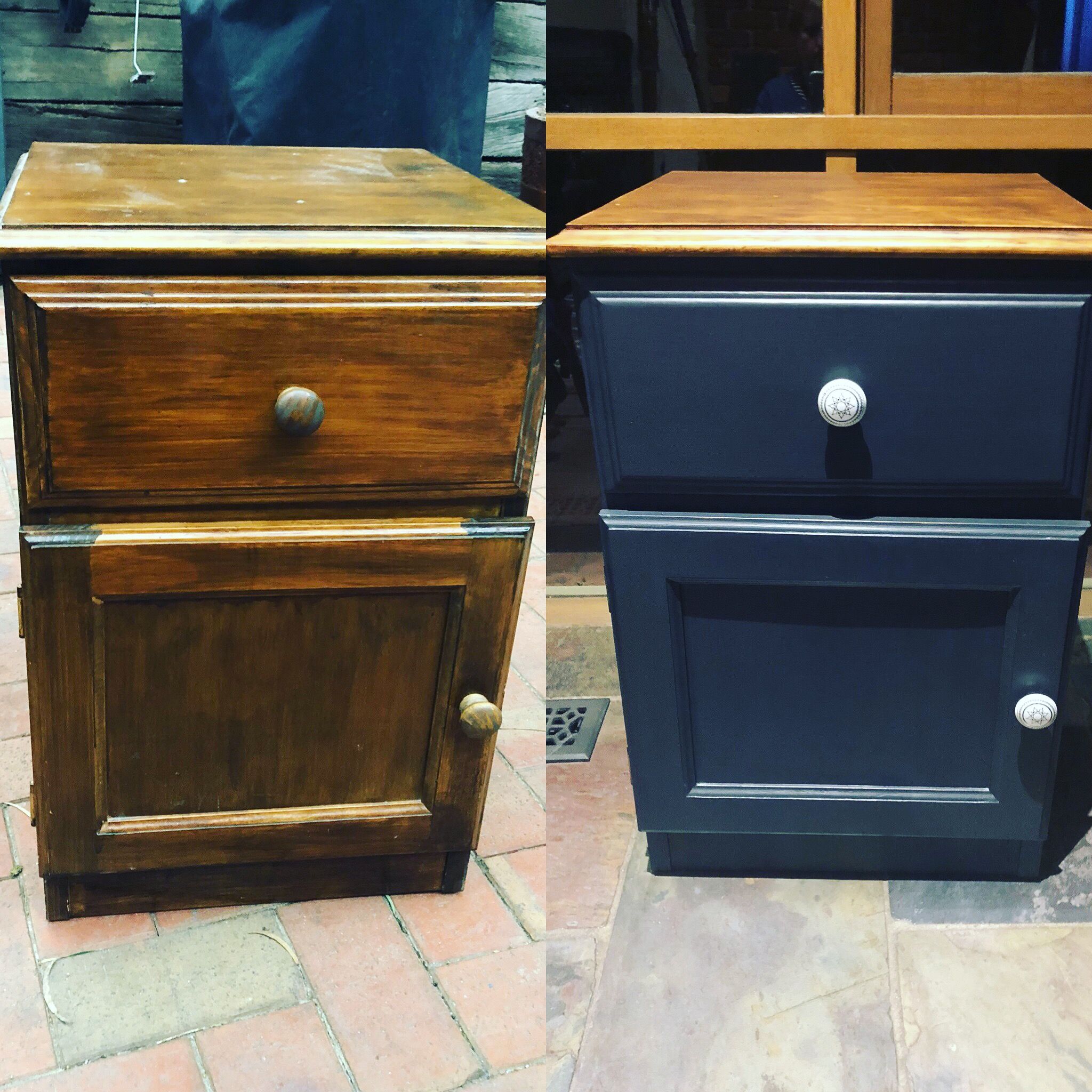 Upcycled side table using chalk paint Bunnings community